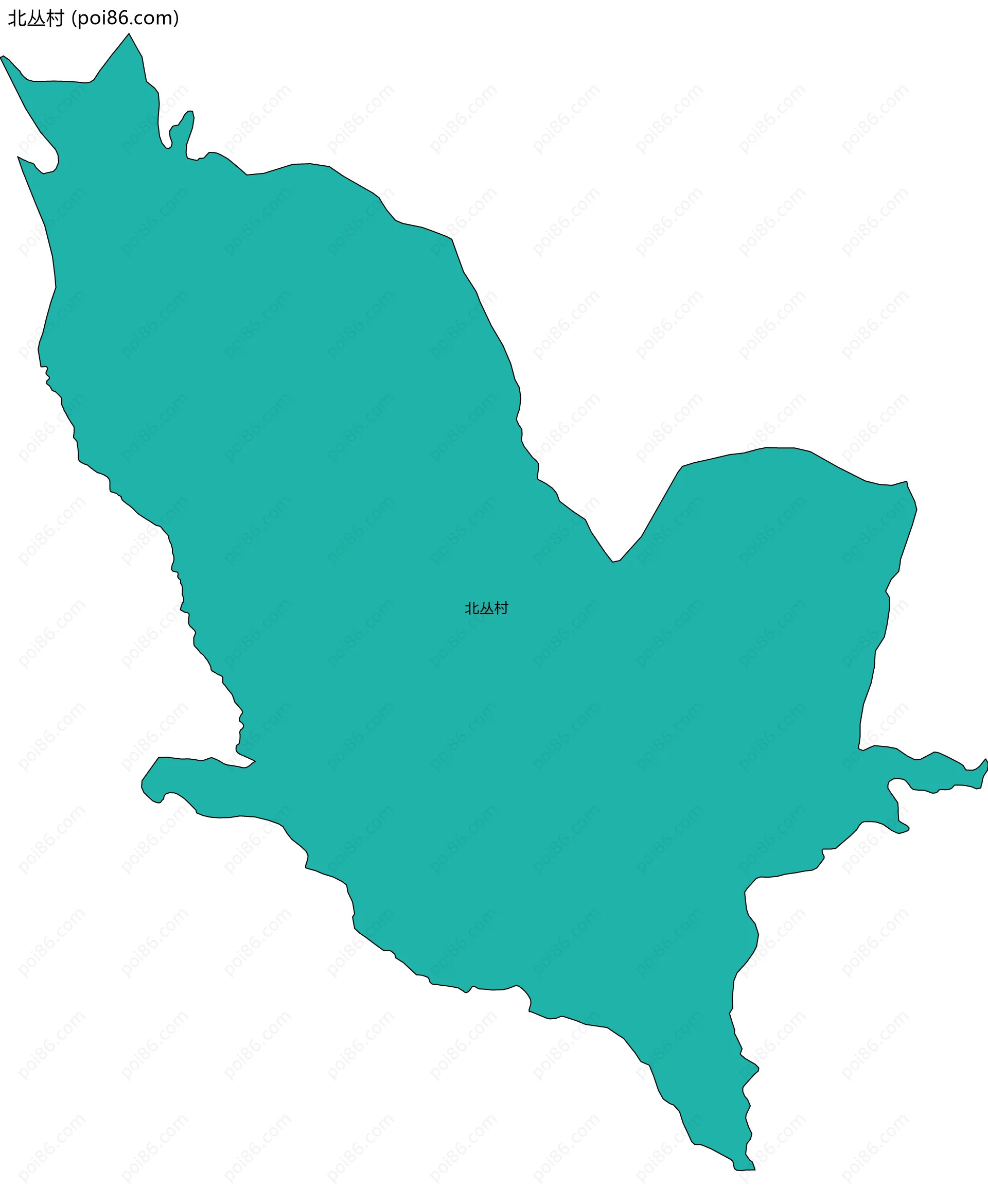 北丛村边界地图