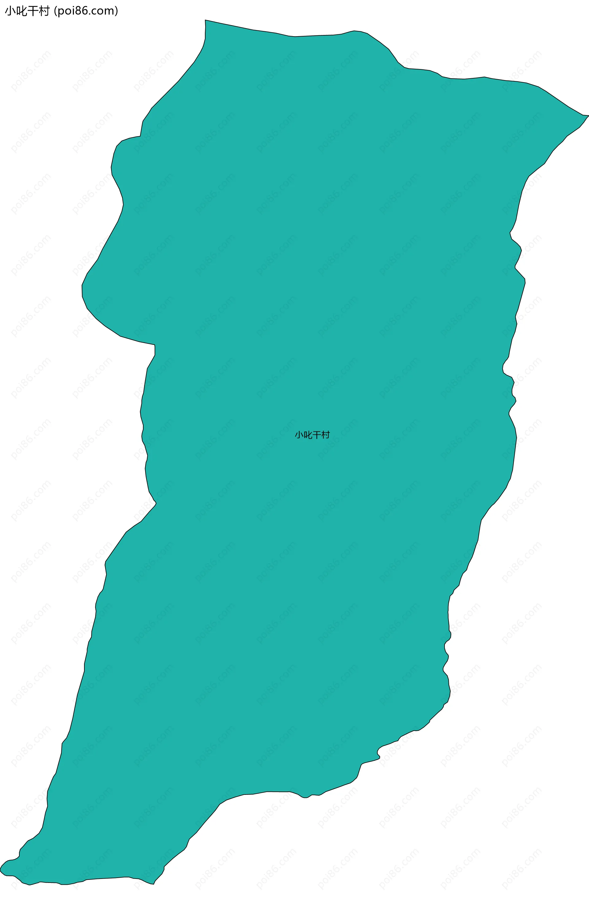 小叱干村边界地图