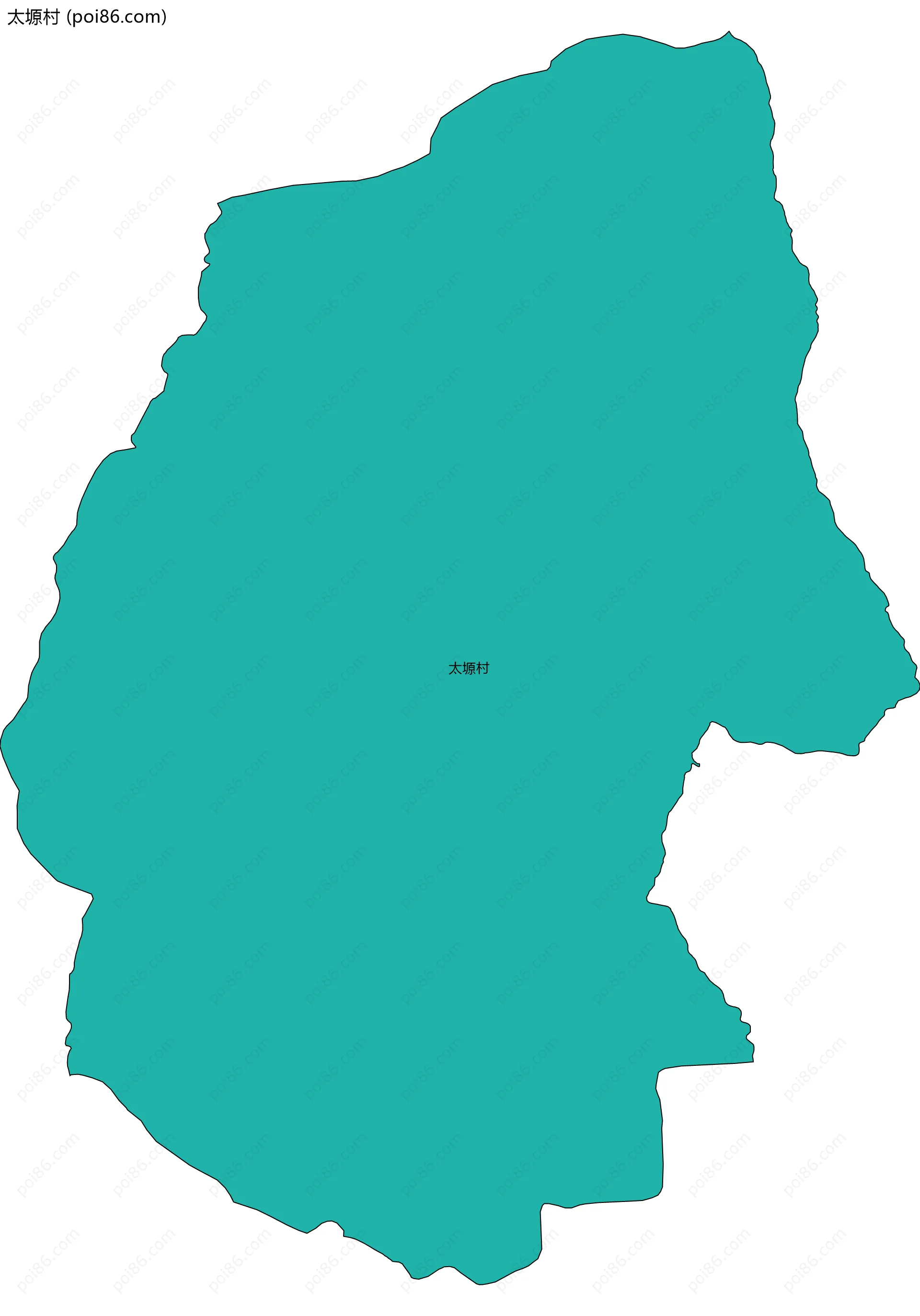 太塬村边界地图