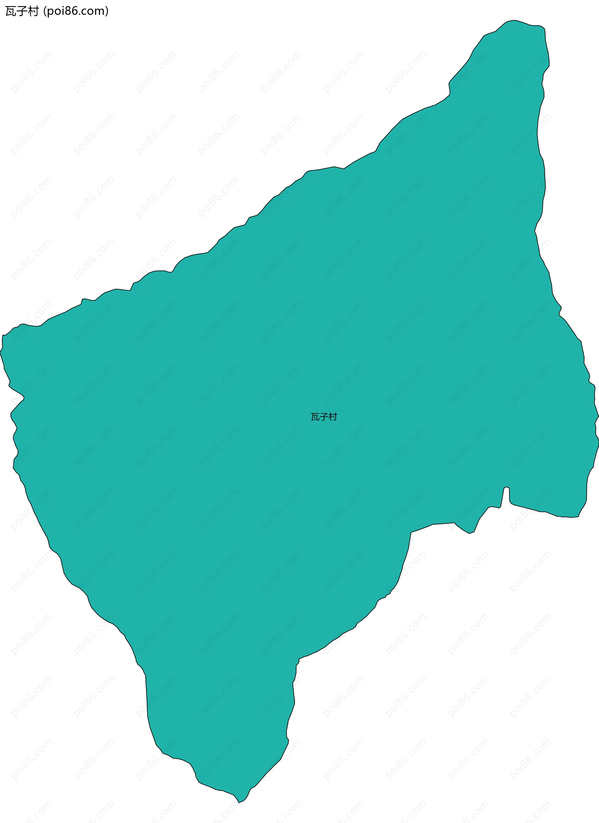 瓦子村边界地图