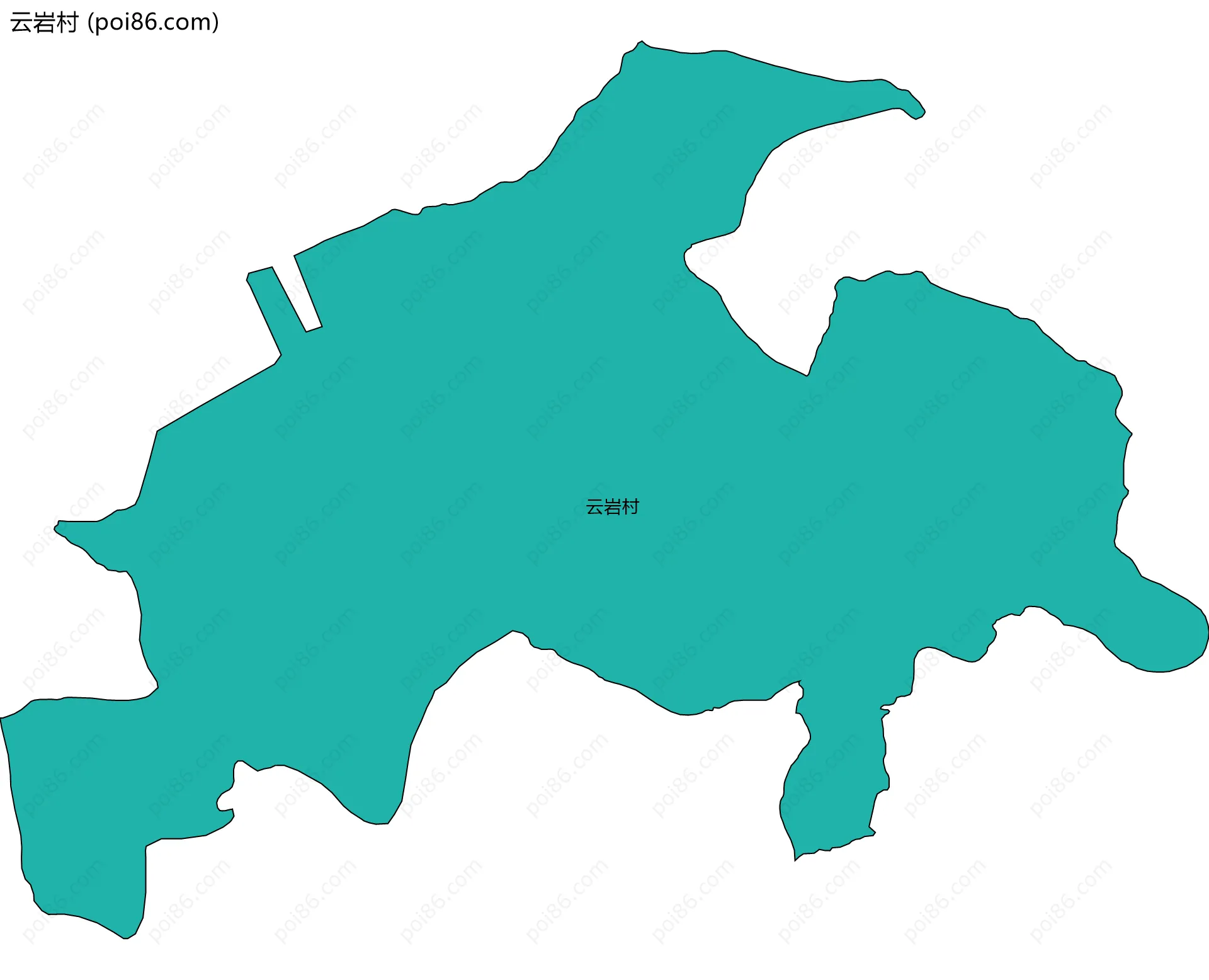 云岩村边界地图