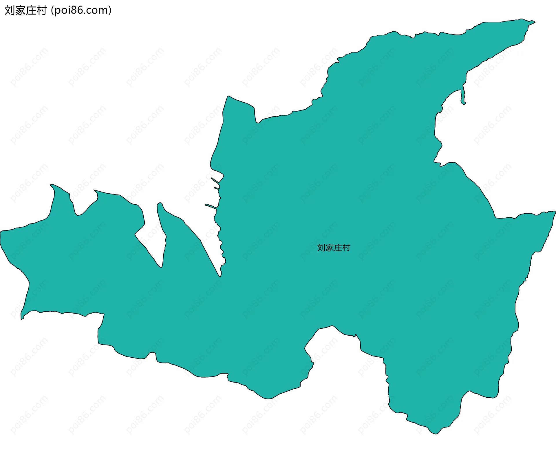 刘家庄村边界地图