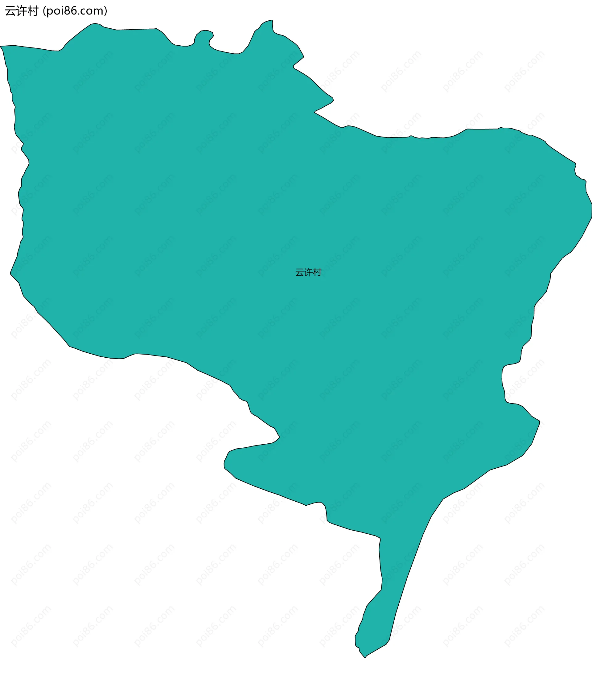 云许村边界地图