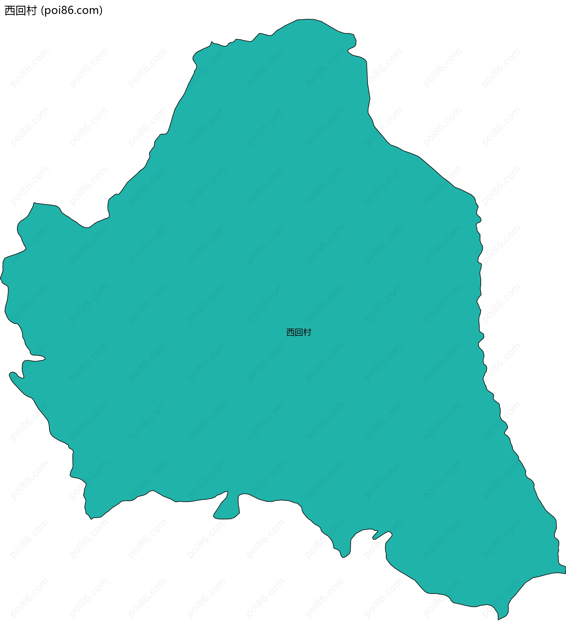 西回村边界地图