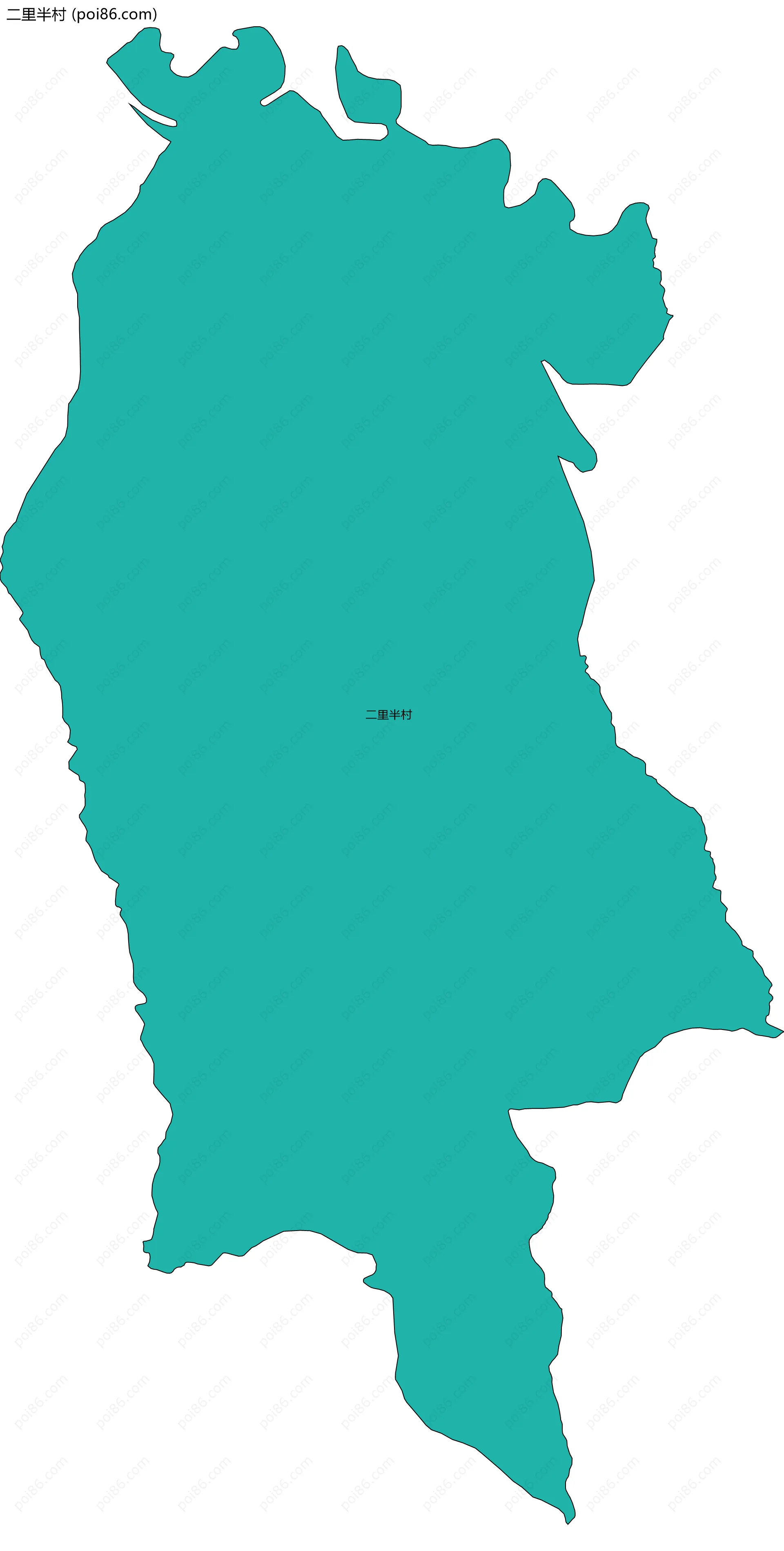 二里半村边界地图