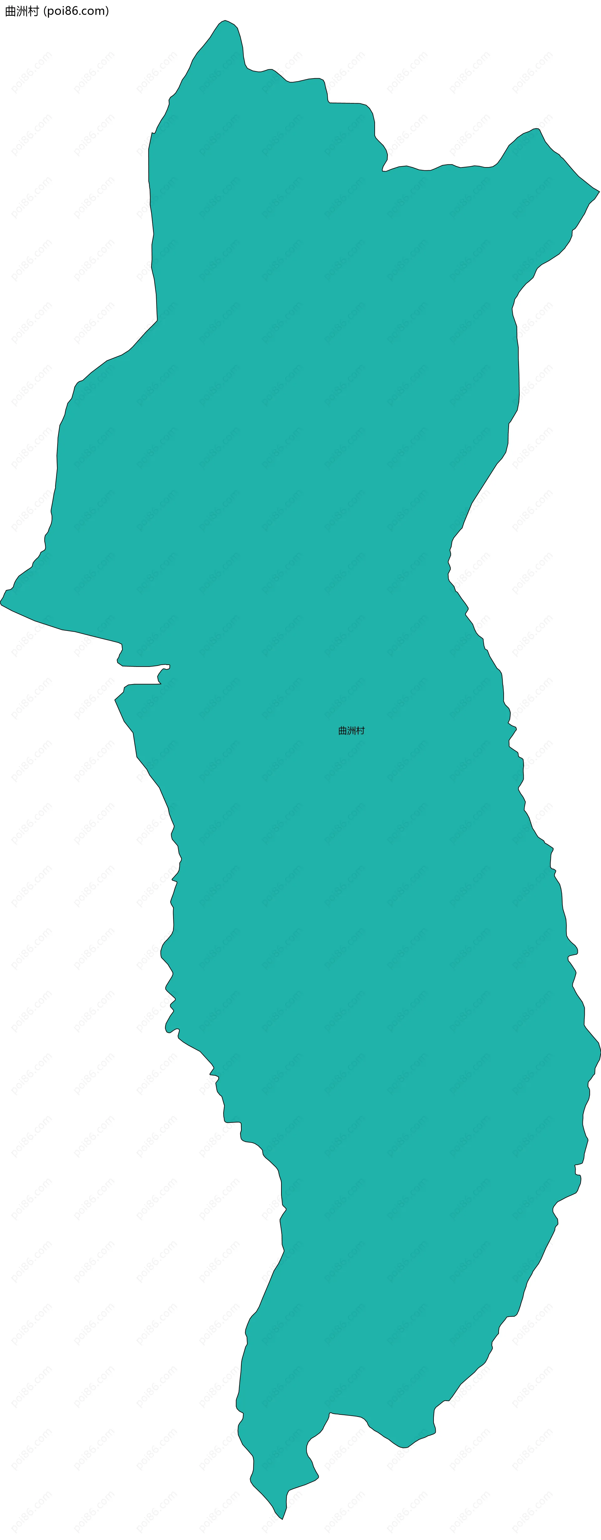 曲洲村边界地图