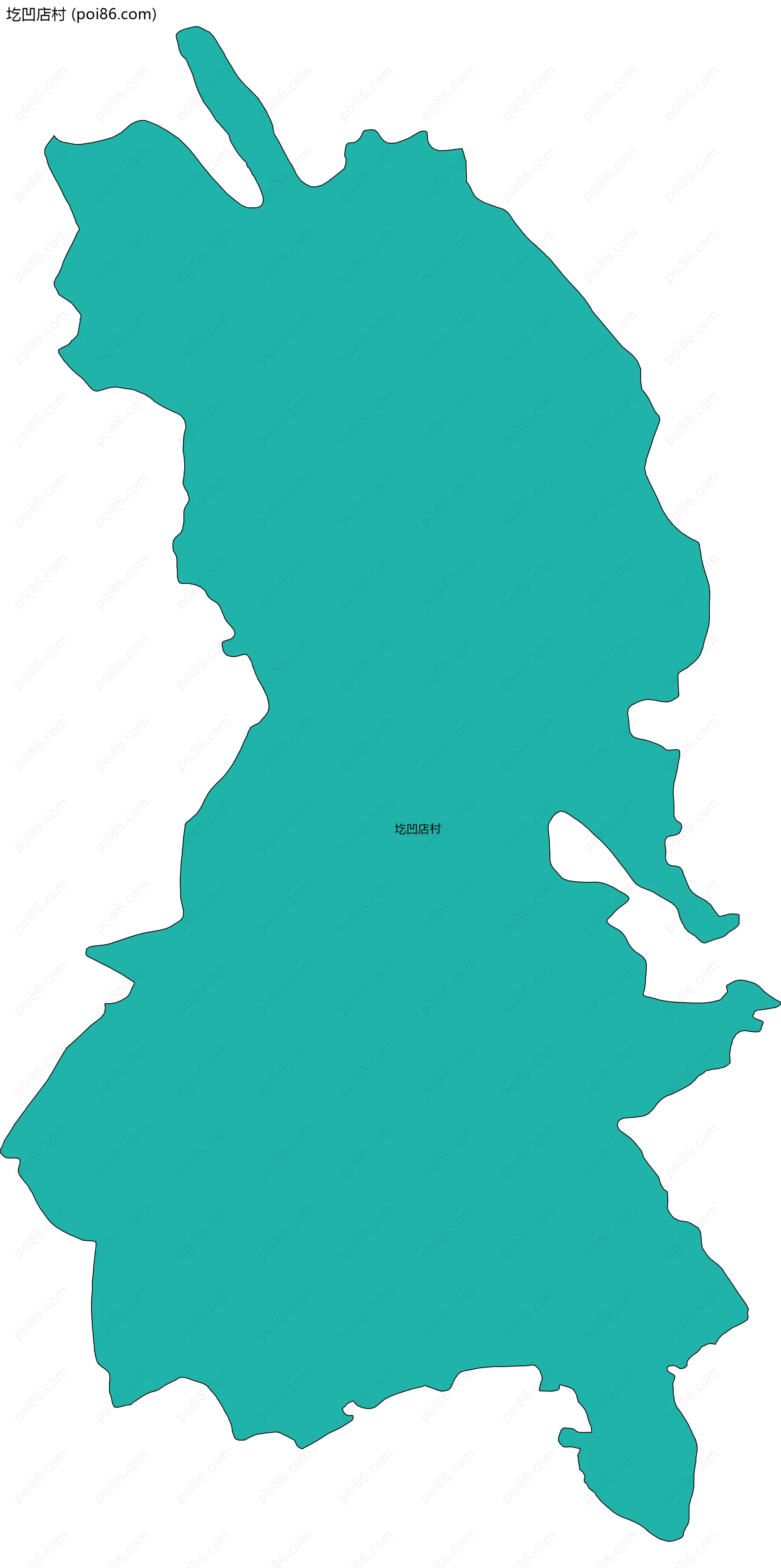 圪凹店村边界地图