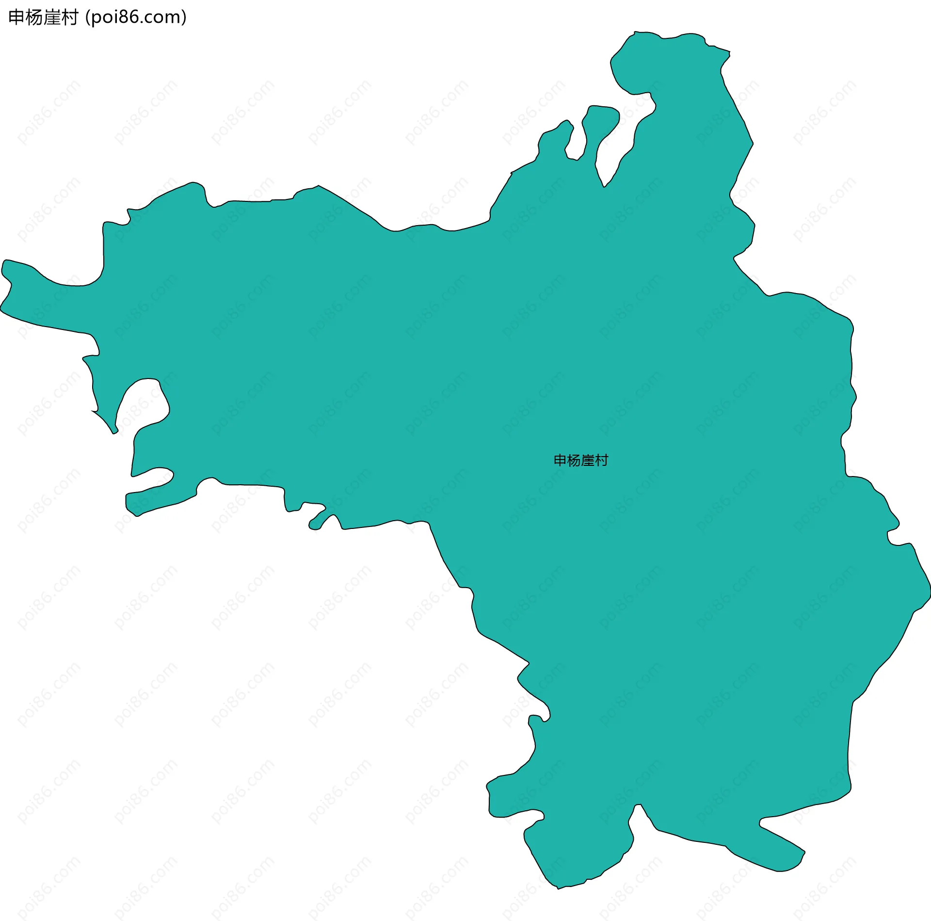 申杨崖村边界地图