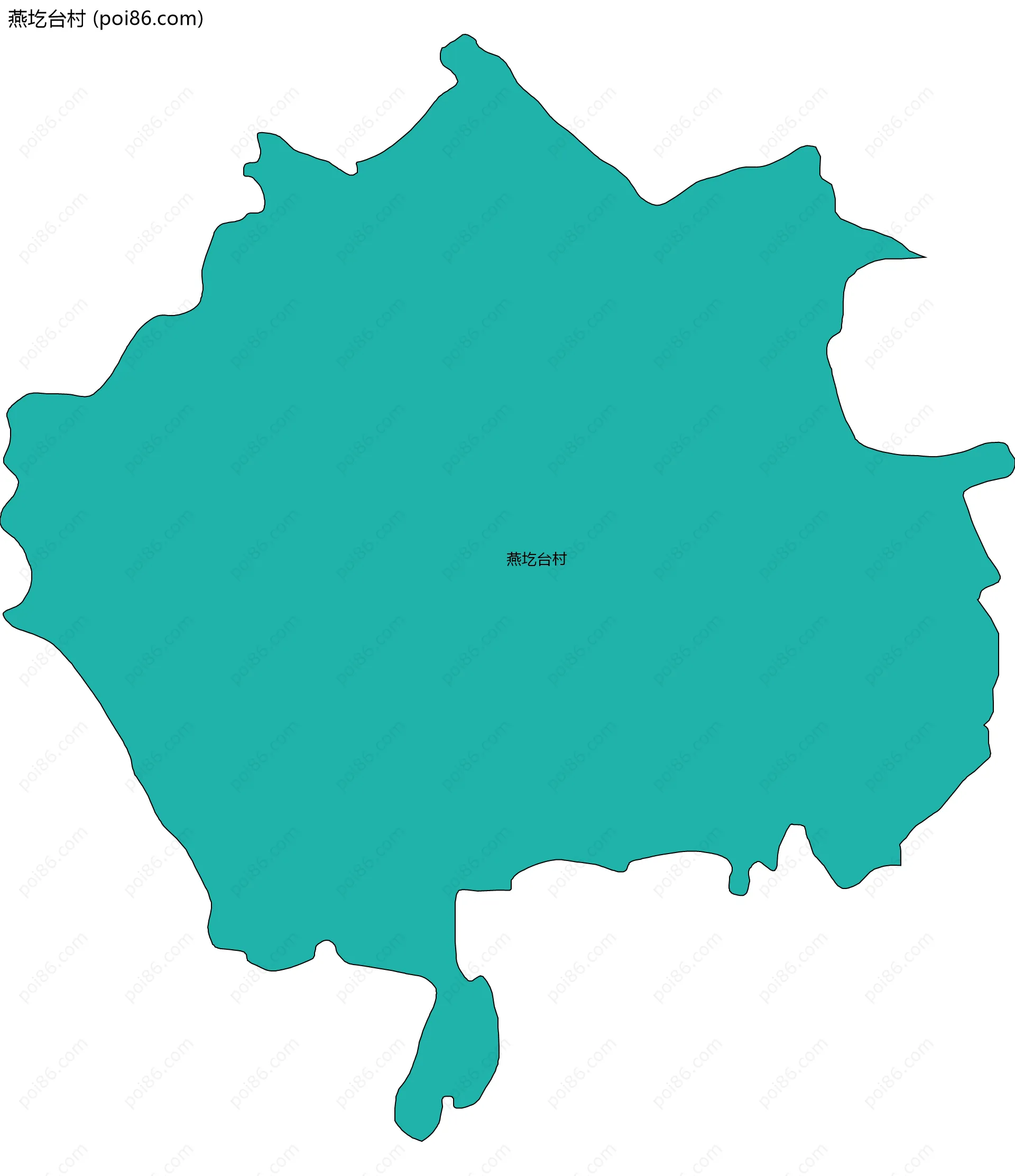 燕圪台村边界地图