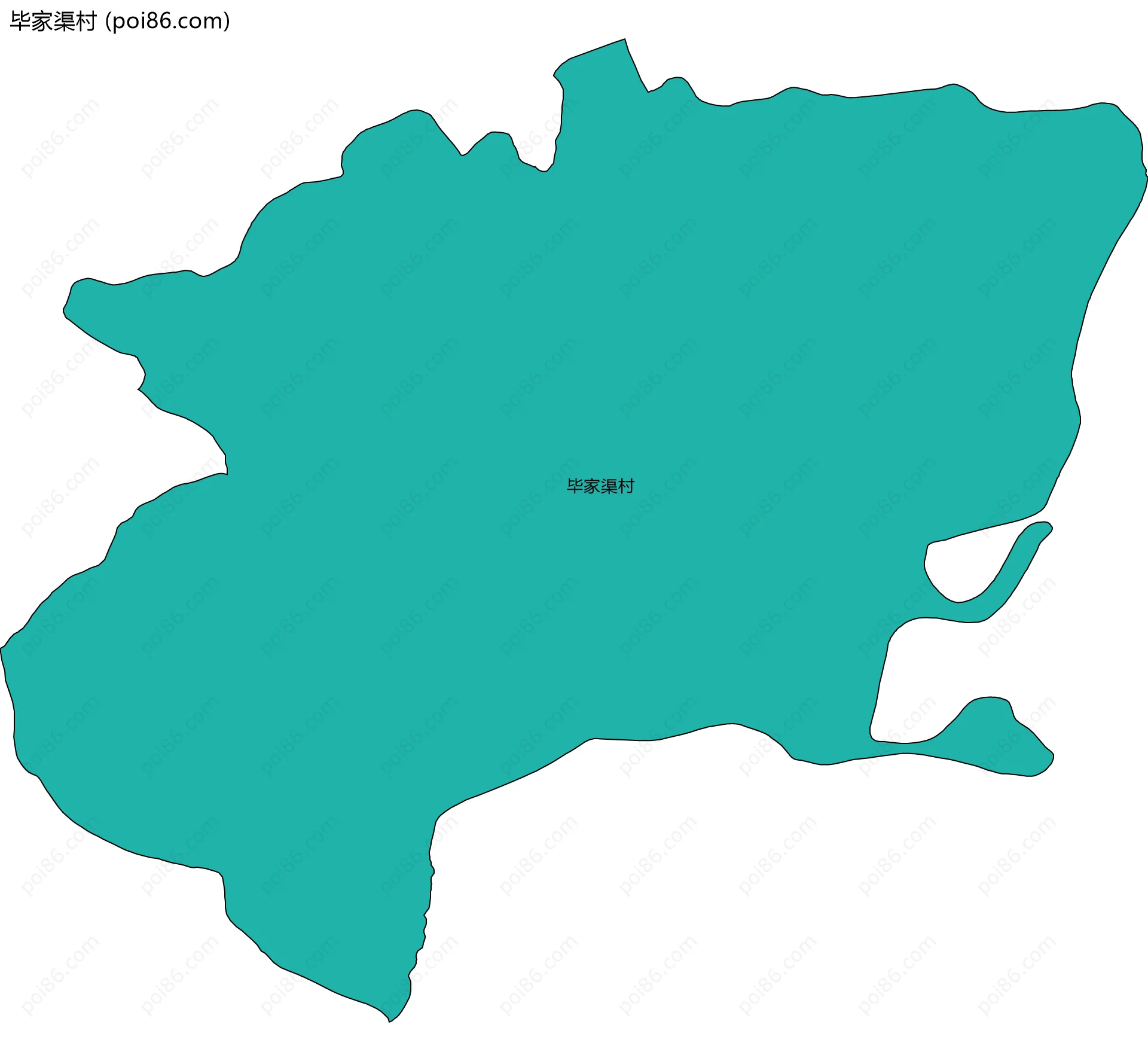 毕家渠村边界地图