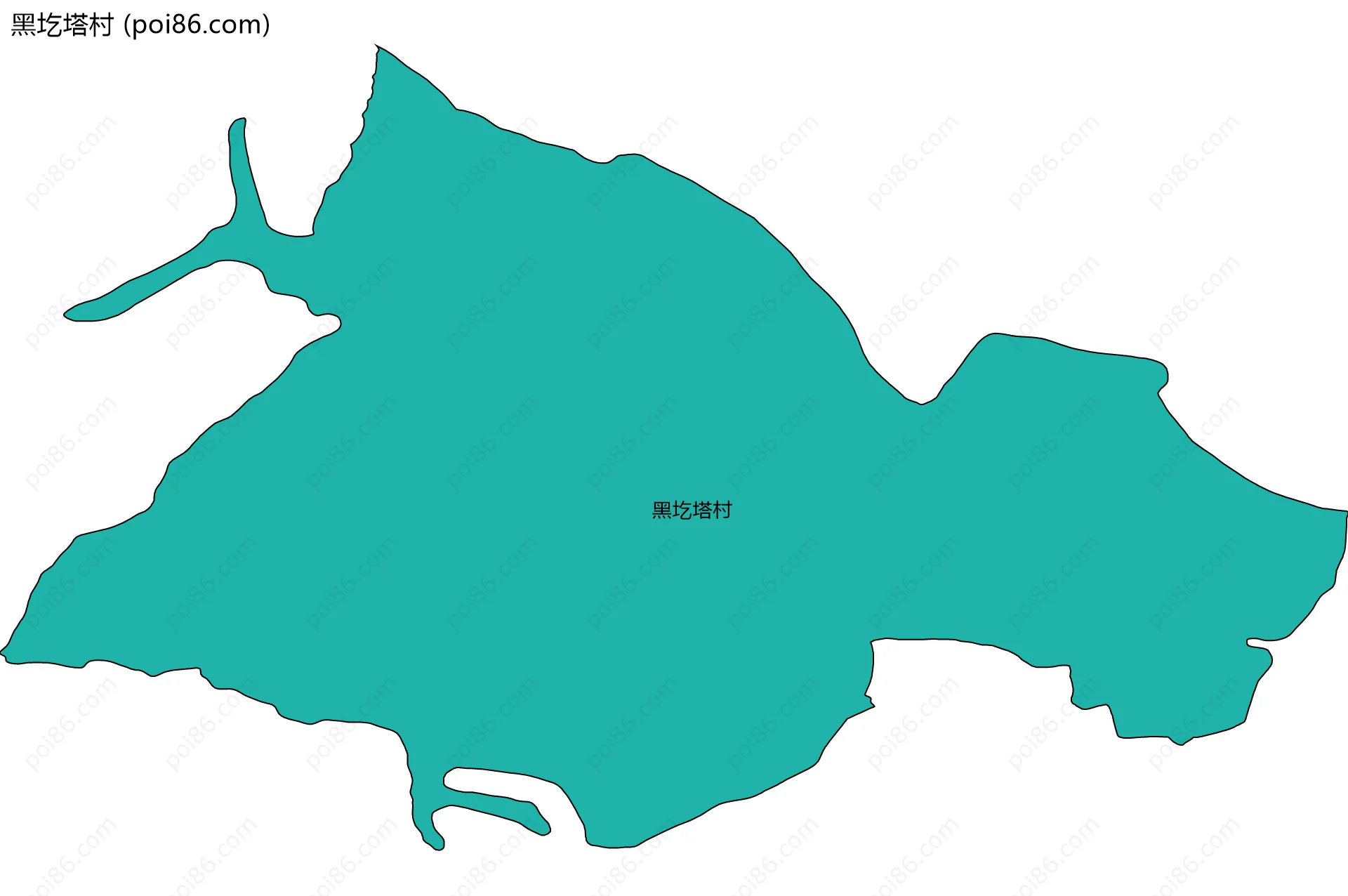 黑圪塔村边界地图