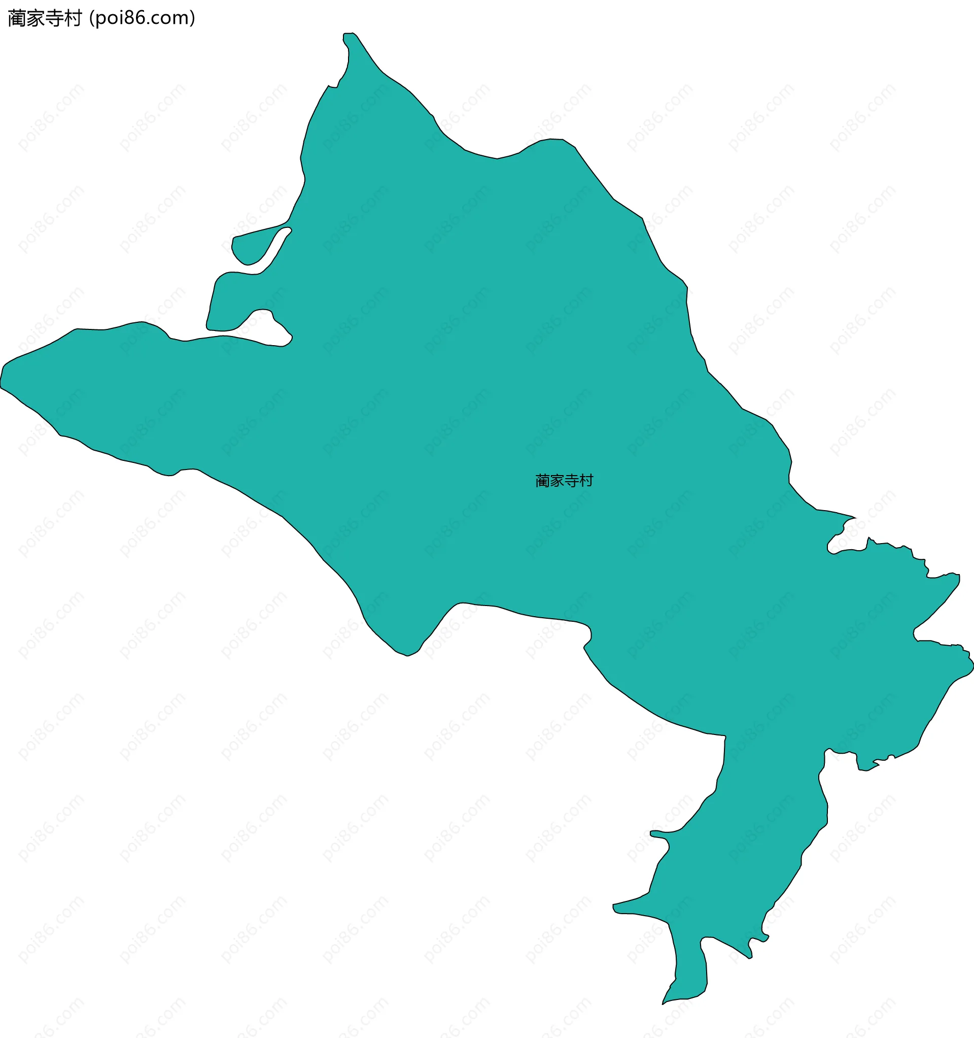 蔺家寺村边界地图