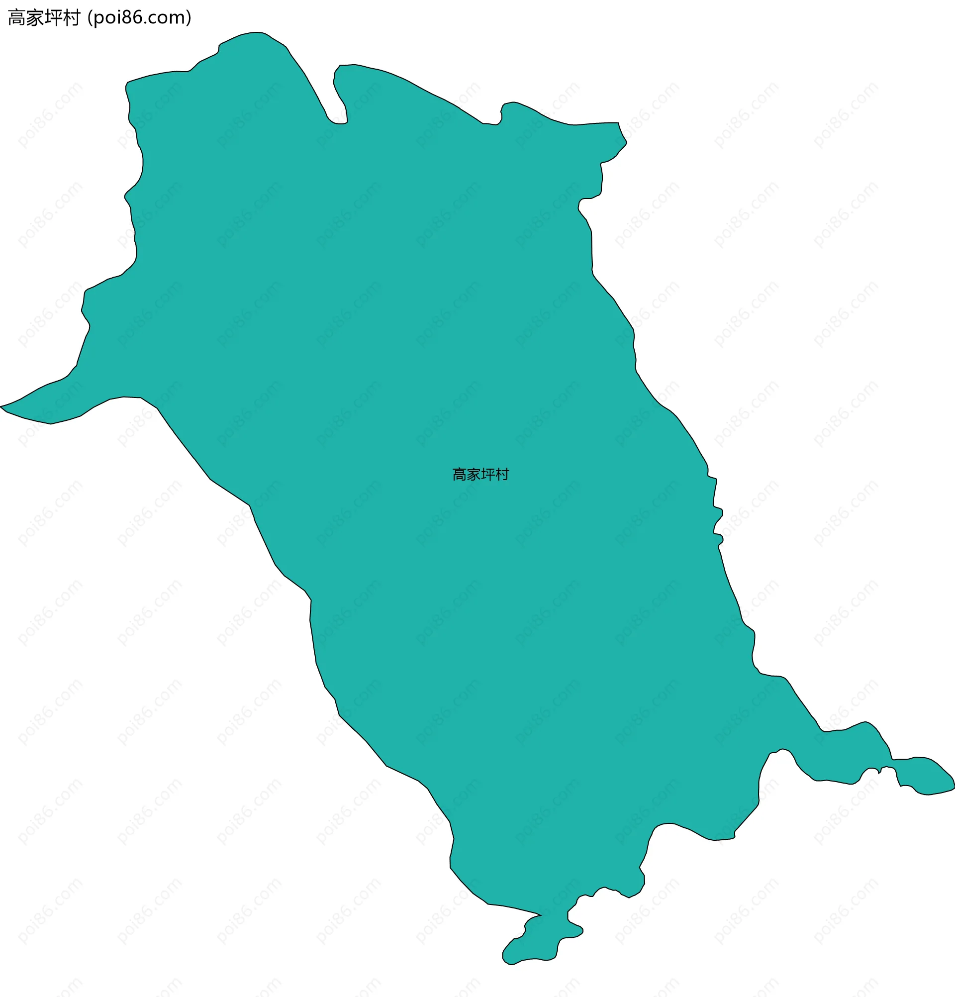 高家坪村边界地图