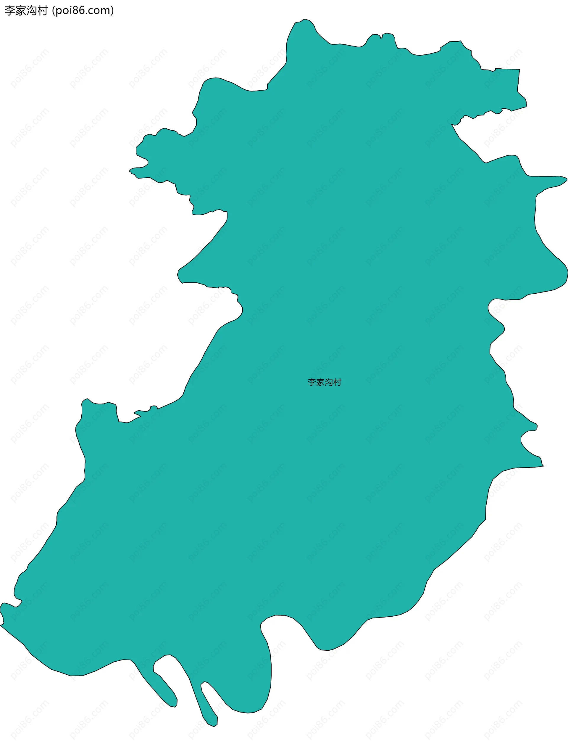 李家沟村边界地图