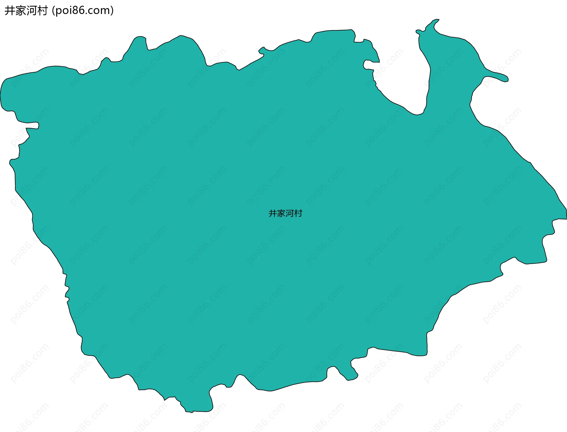 井家河村边界地图