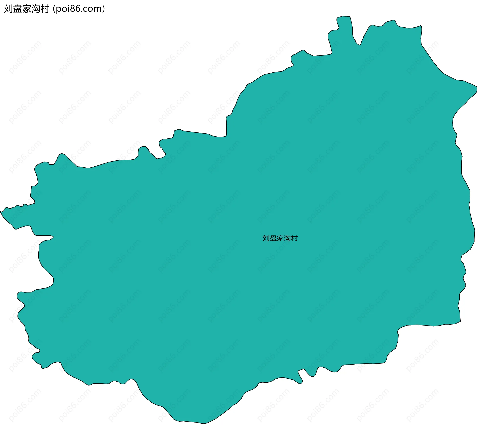 刘盘家沟村边界地图