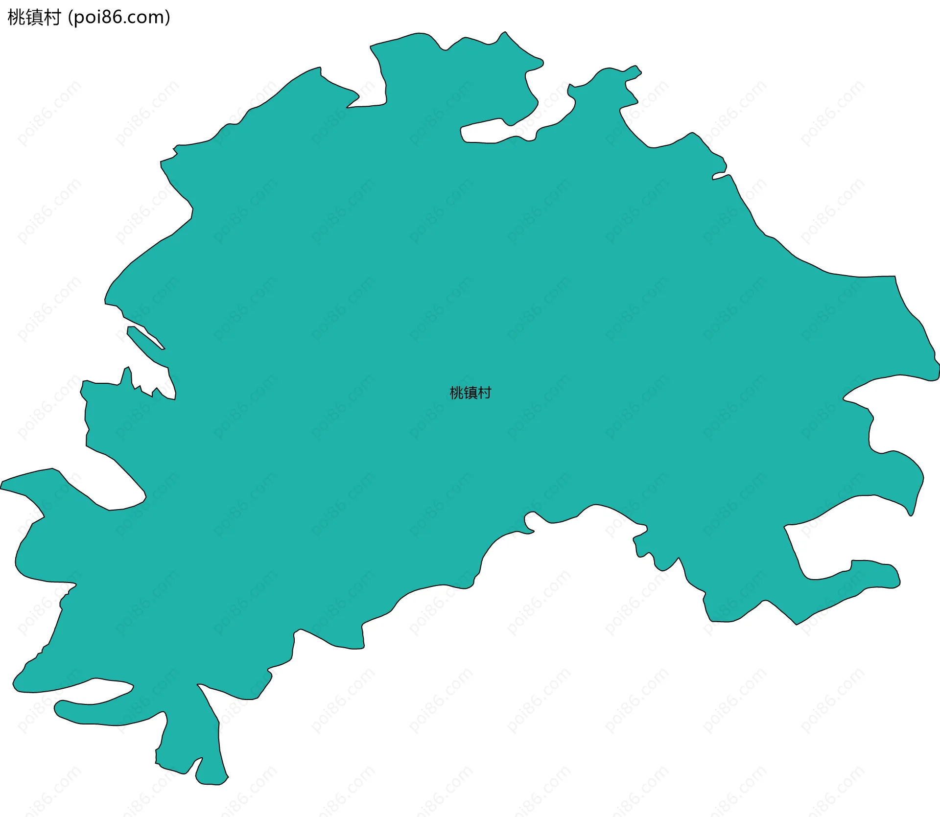 桃镇村边界地图