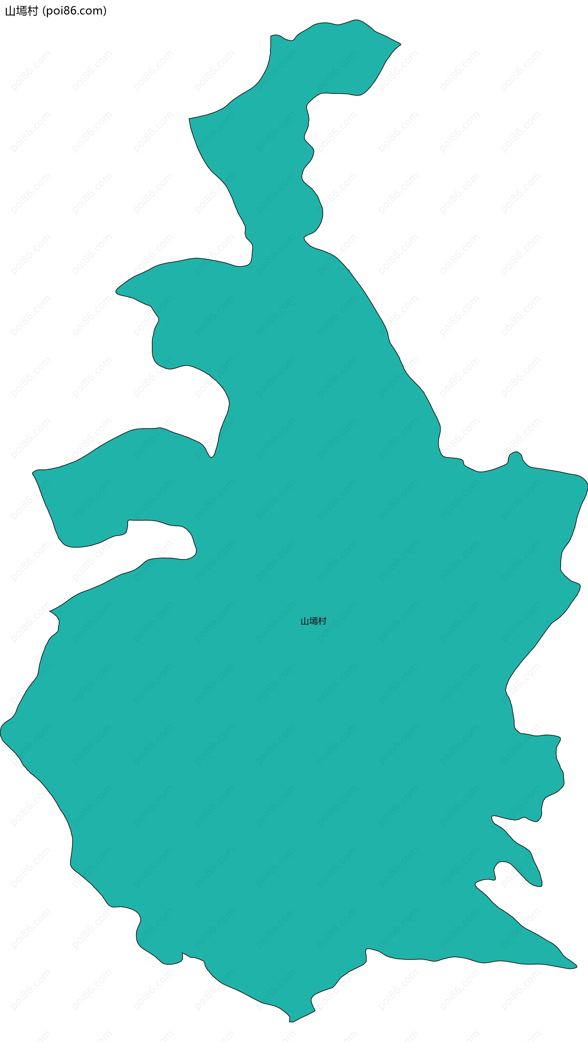 山墕村边界地图