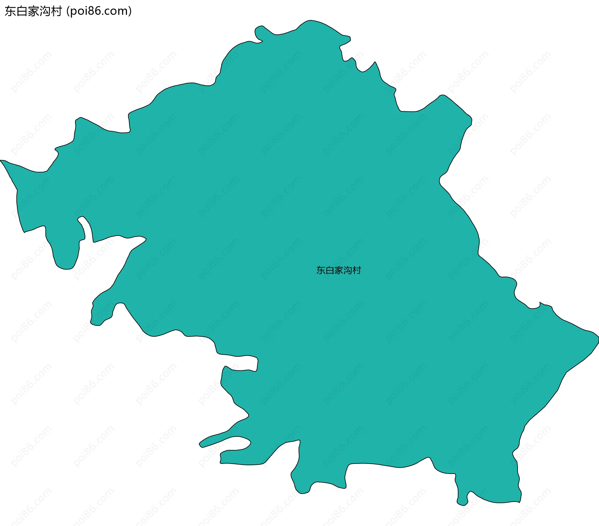 东白家沟村边界地图