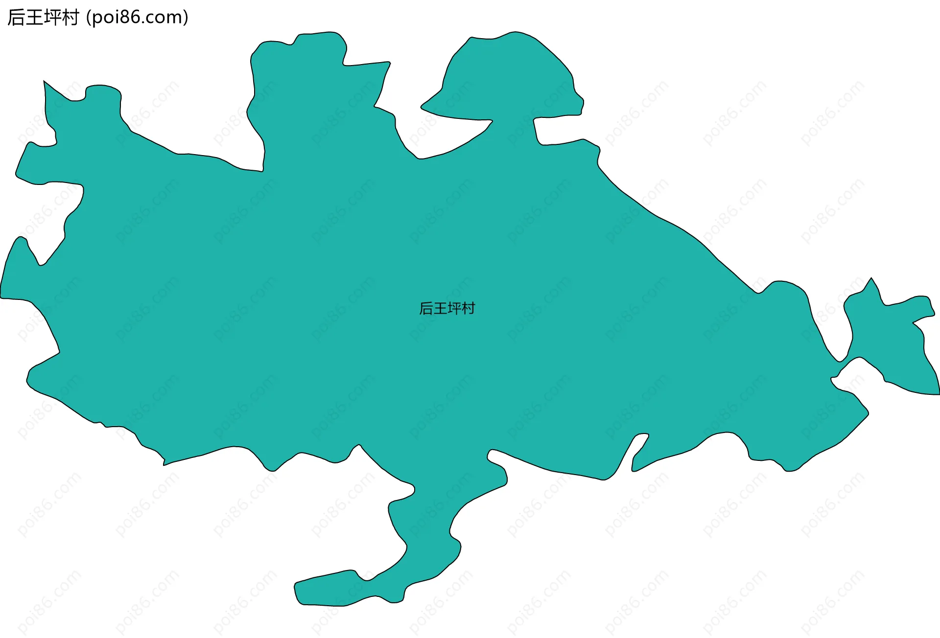后王坪村边界地图
