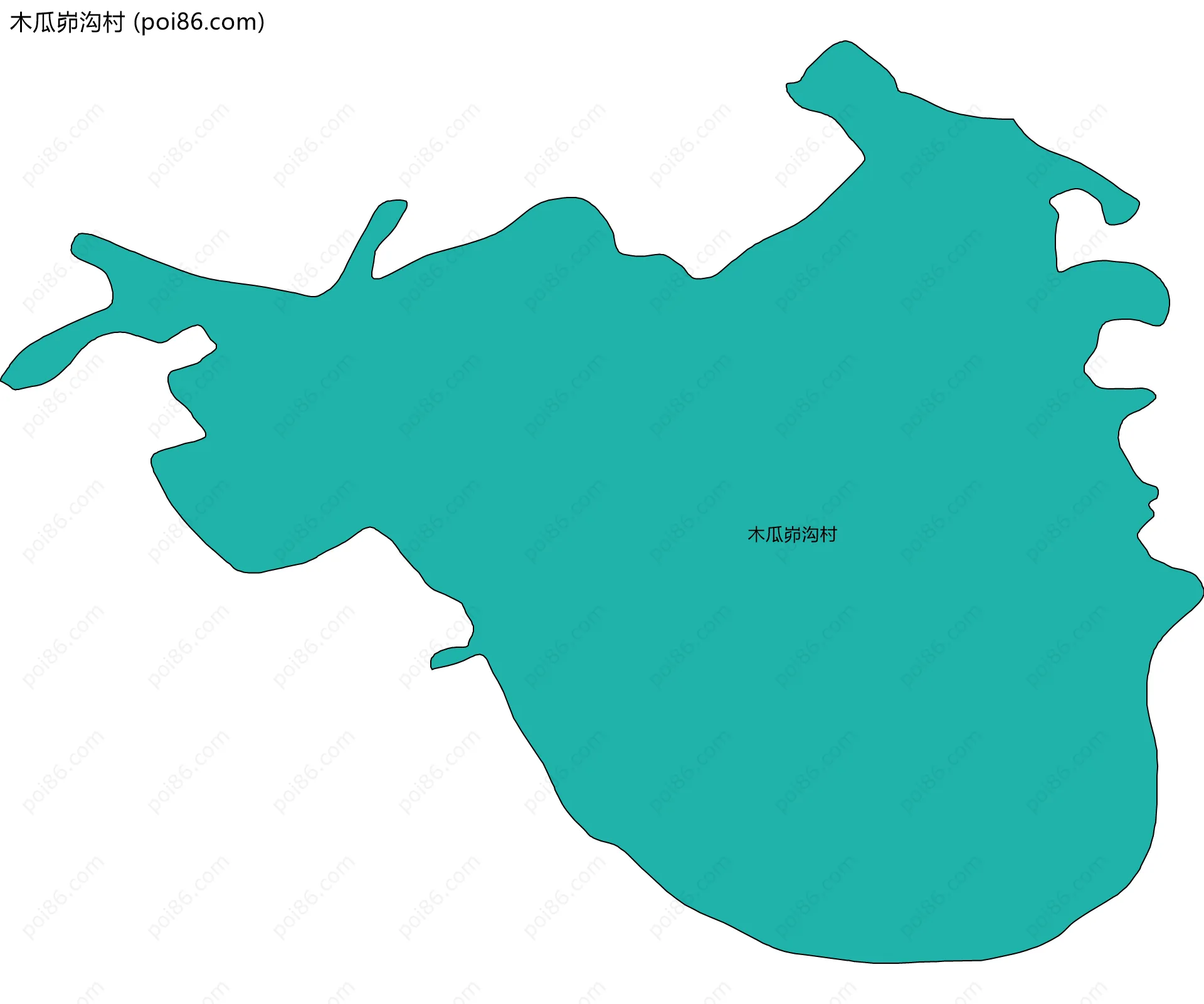 木瓜峁沟村边界地图