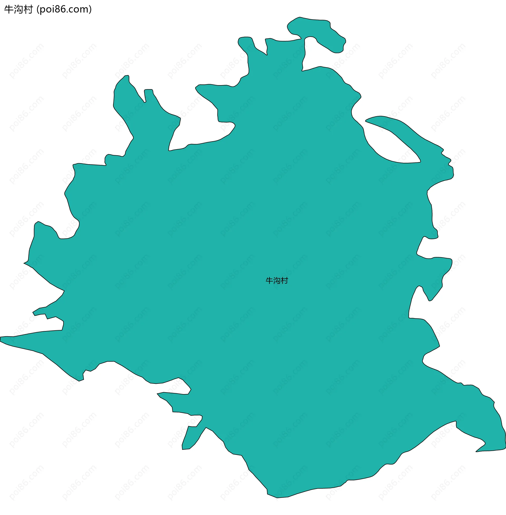 牛沟村边界地图