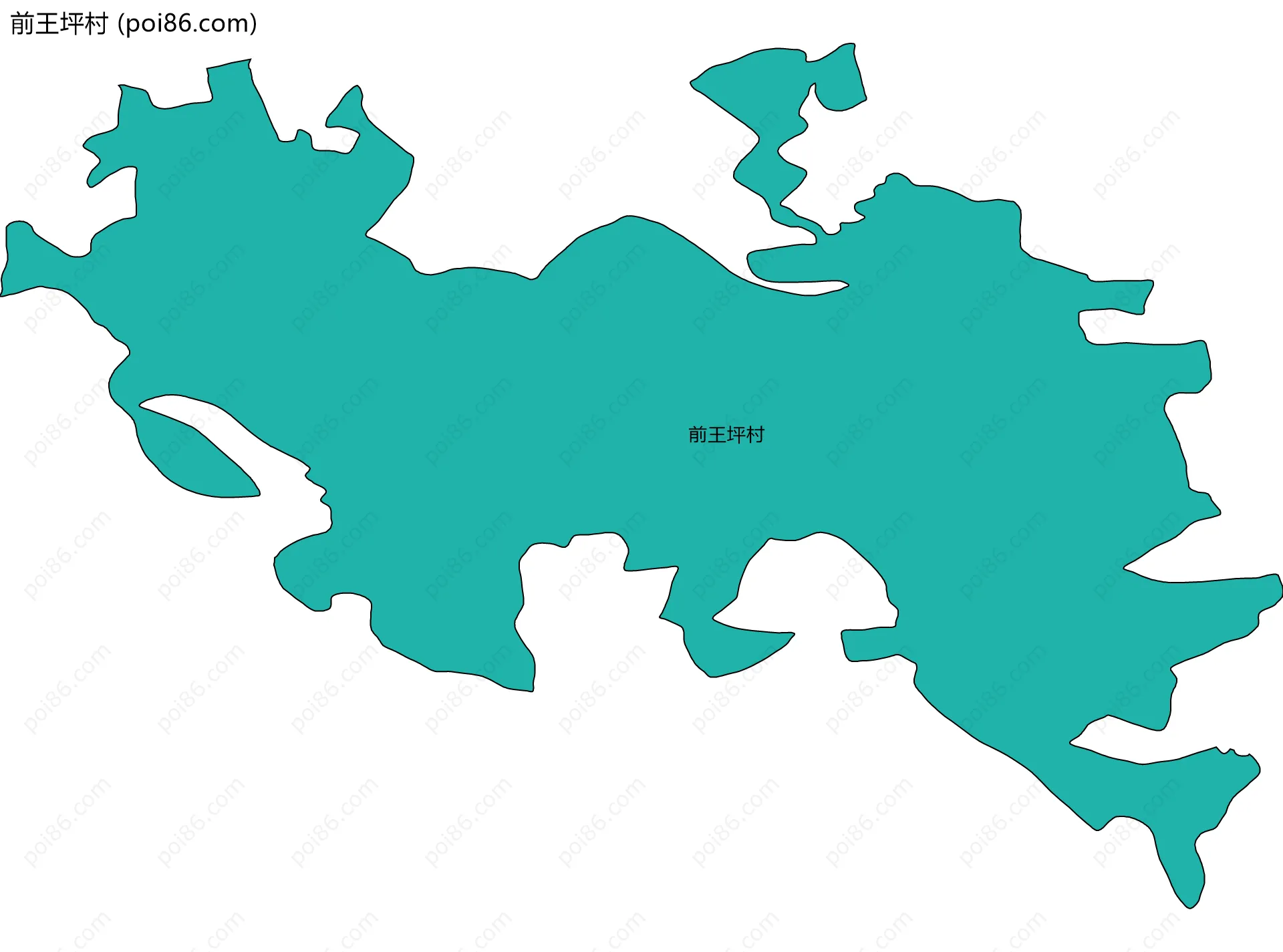 前王坪村边界地图