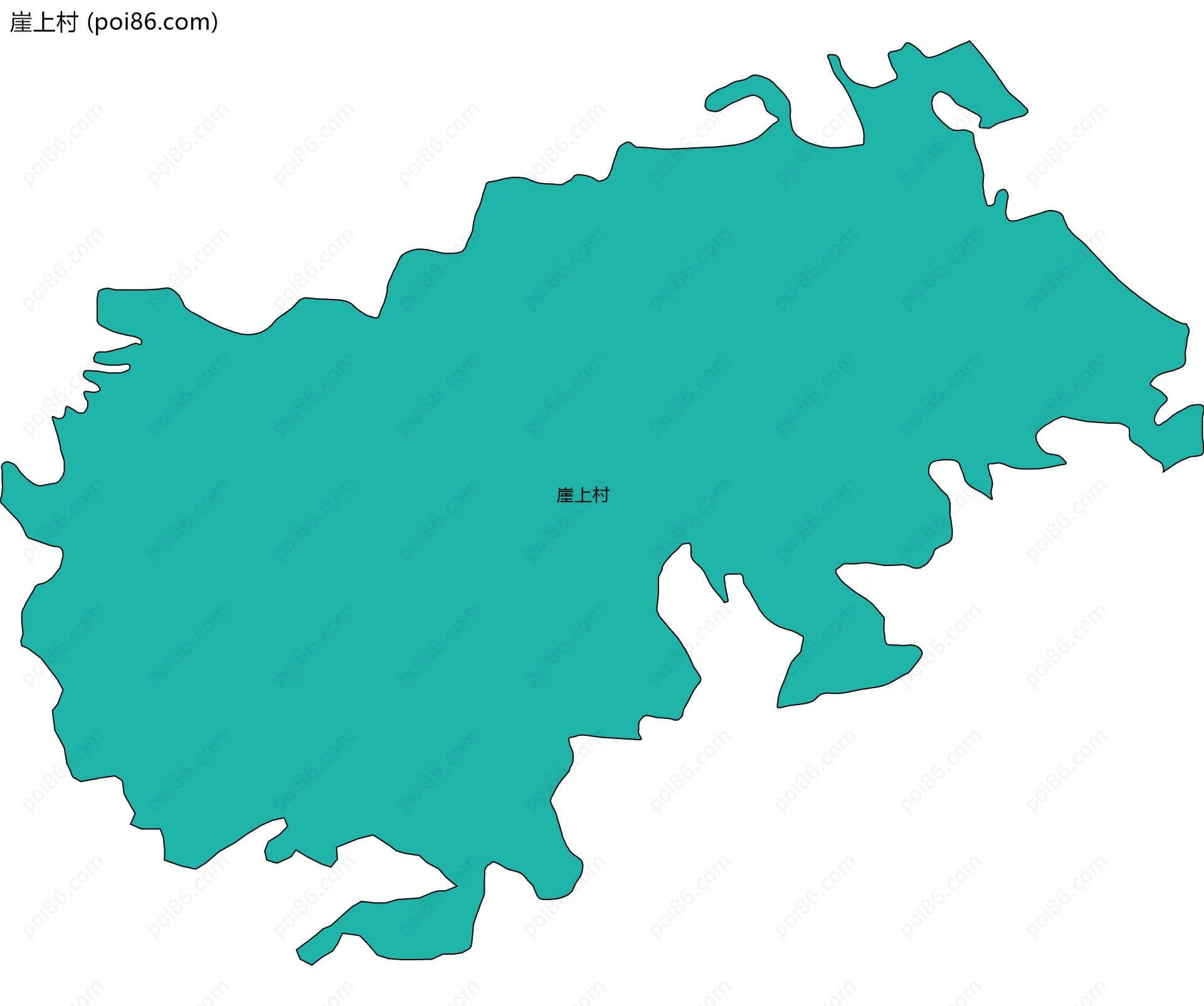 崖上村边界地图