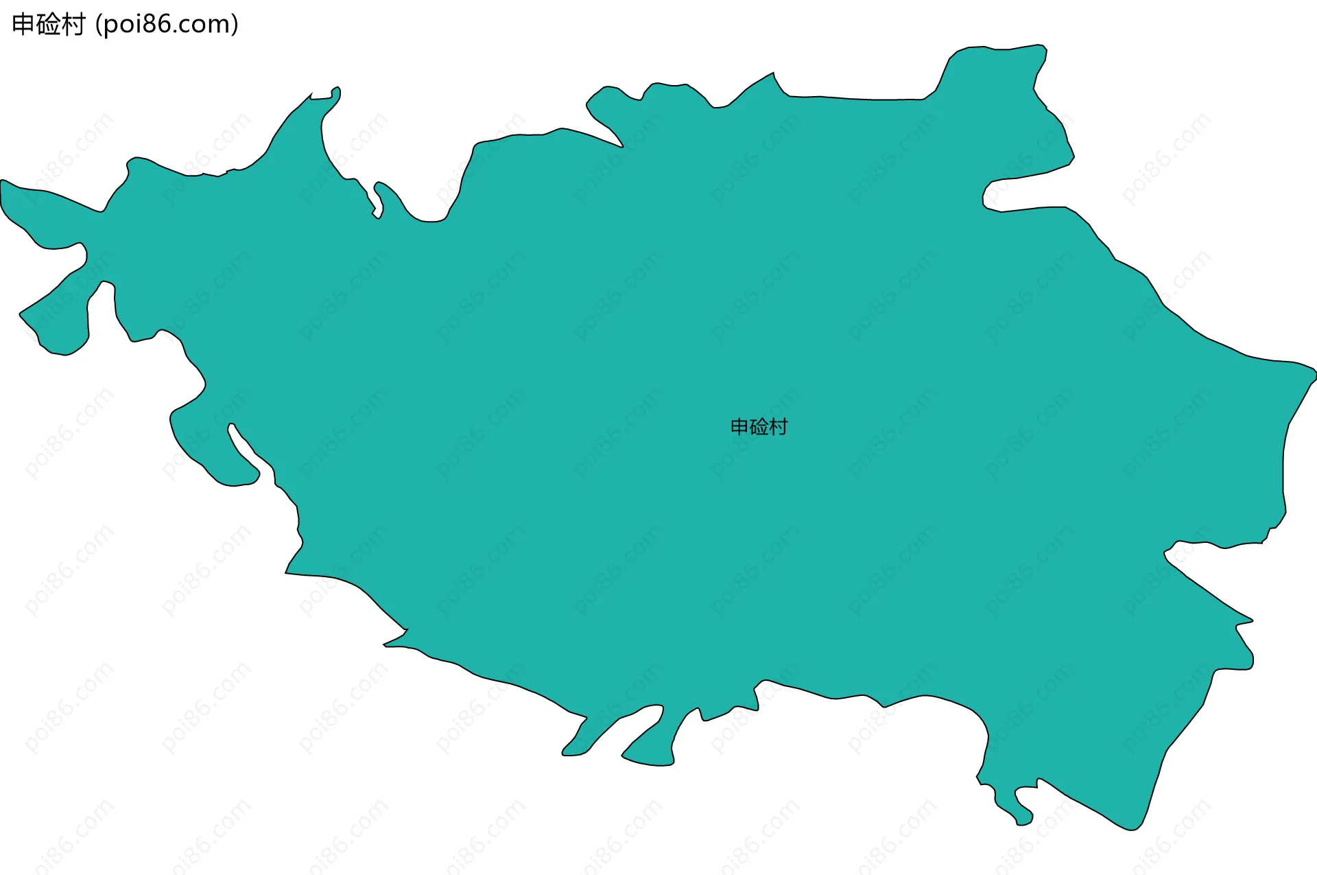 申硷村边界地图