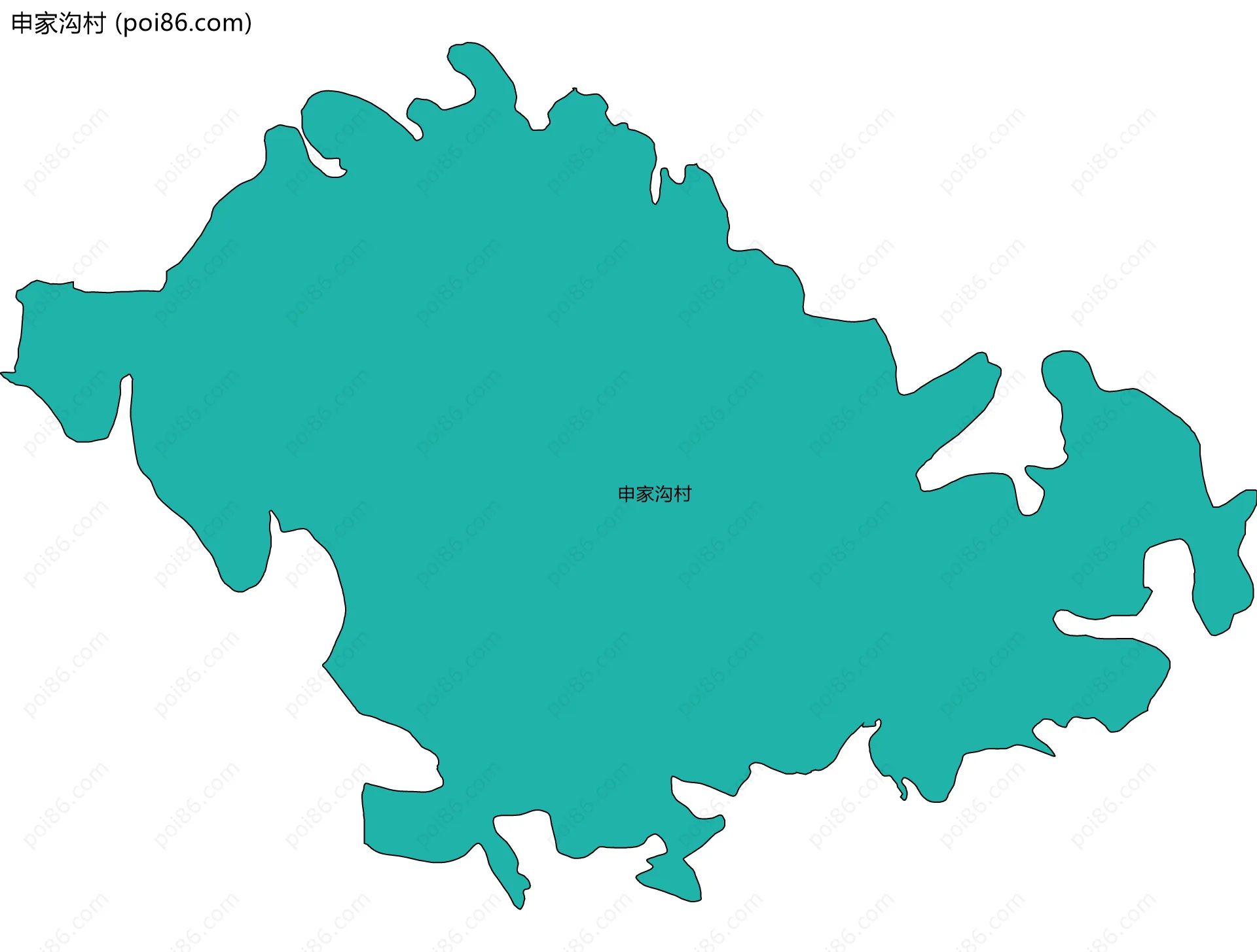 申家沟村边界地图