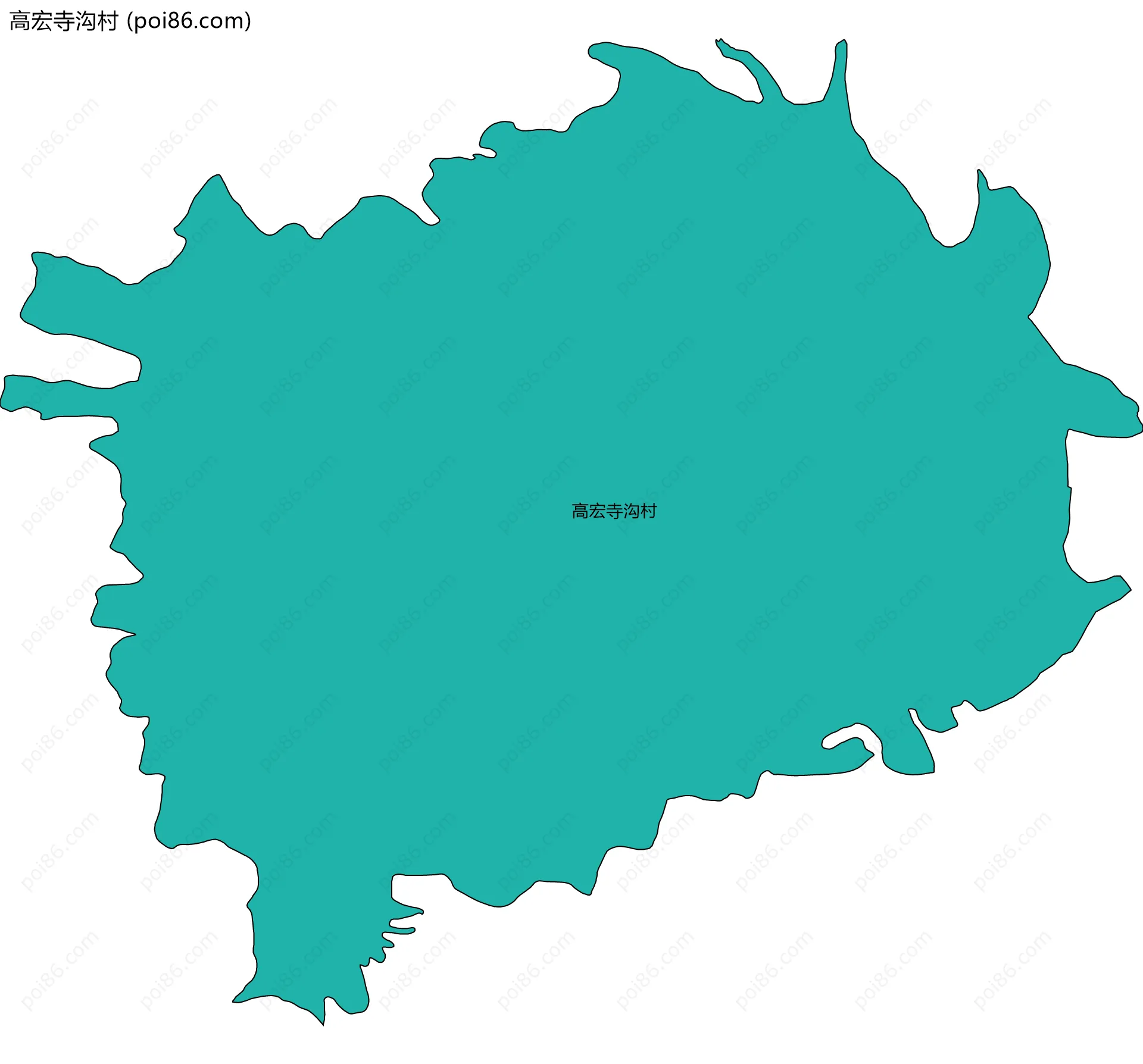 高宏寺沟村边界地图