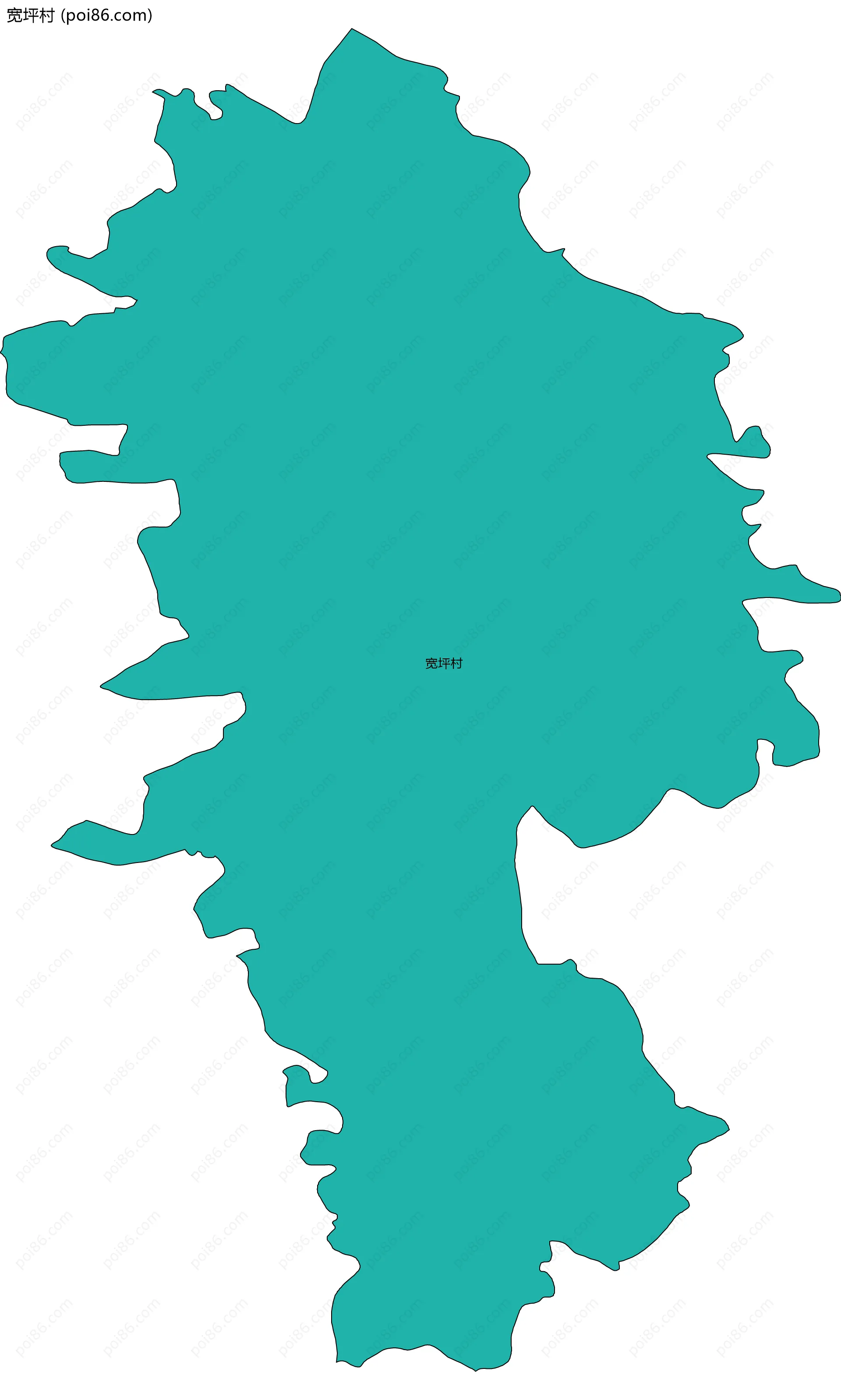 宽坪村边界地图