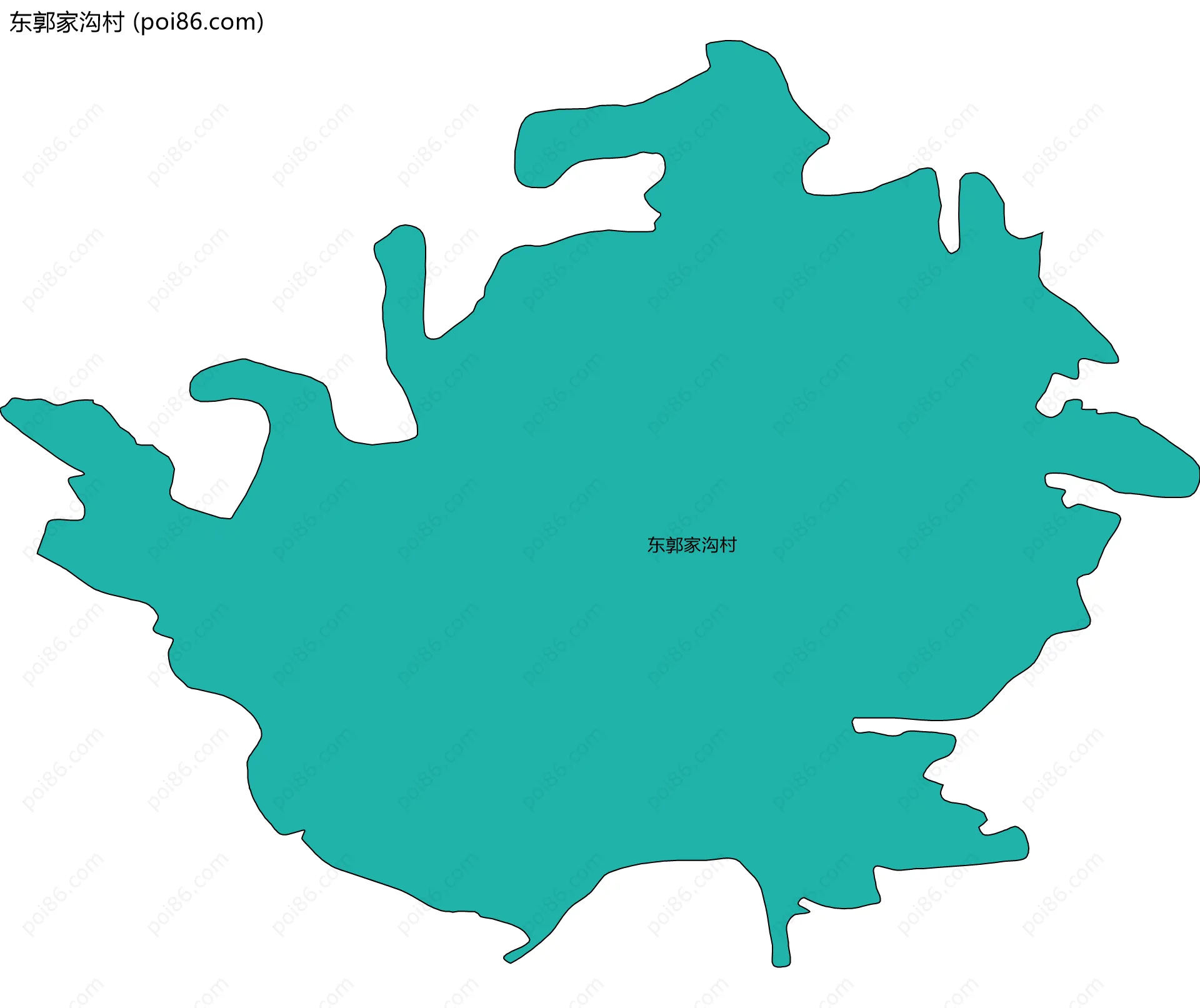 东郭家沟村边界地图