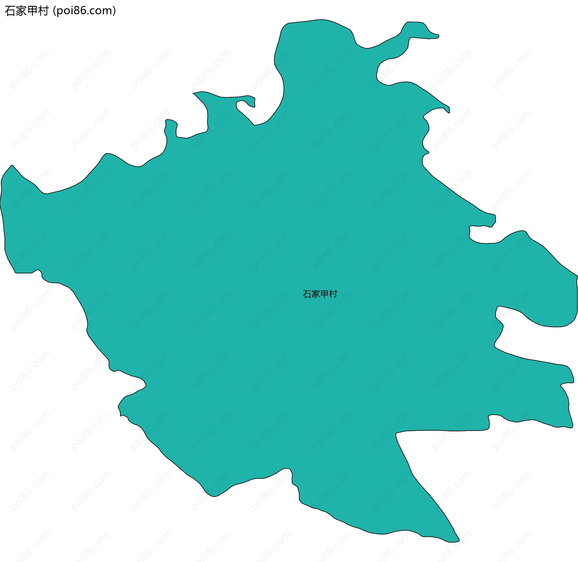 石家甲村边界地图