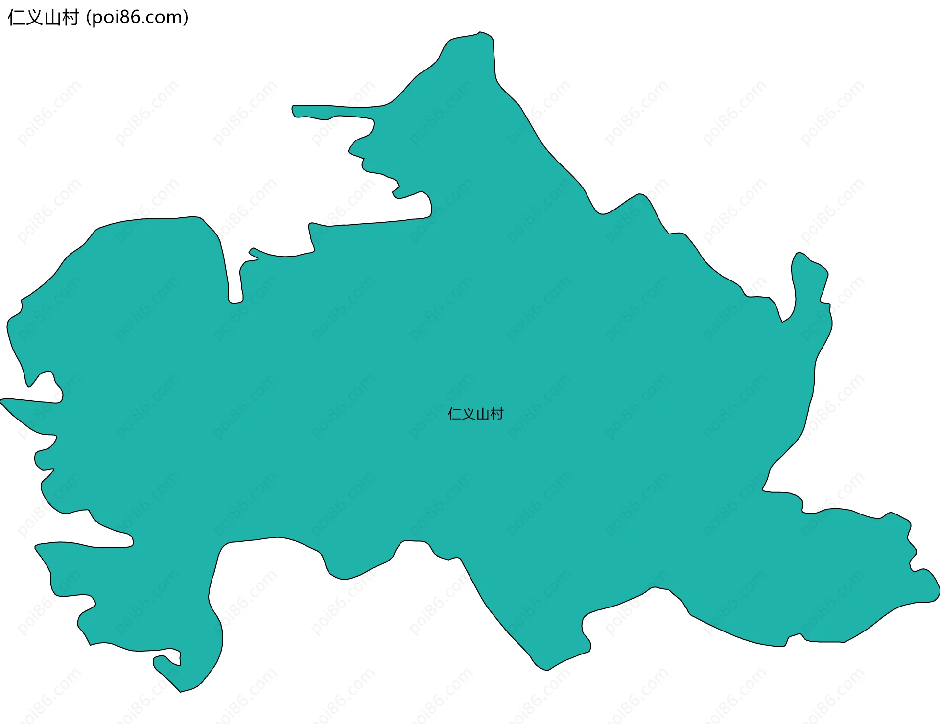 仁义山村边界地图