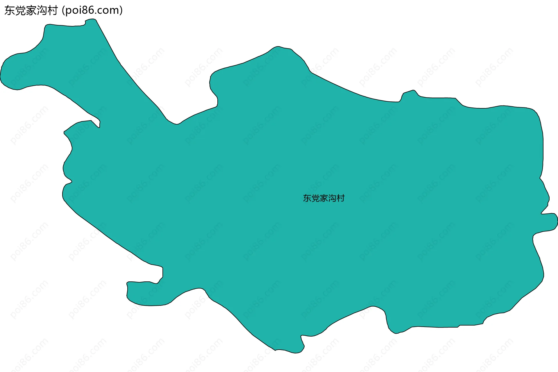 东党家沟村边界地图