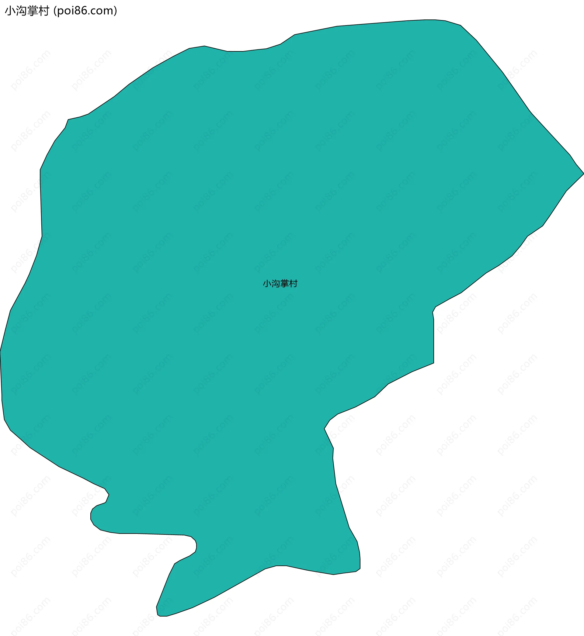 小沟掌村边界地图