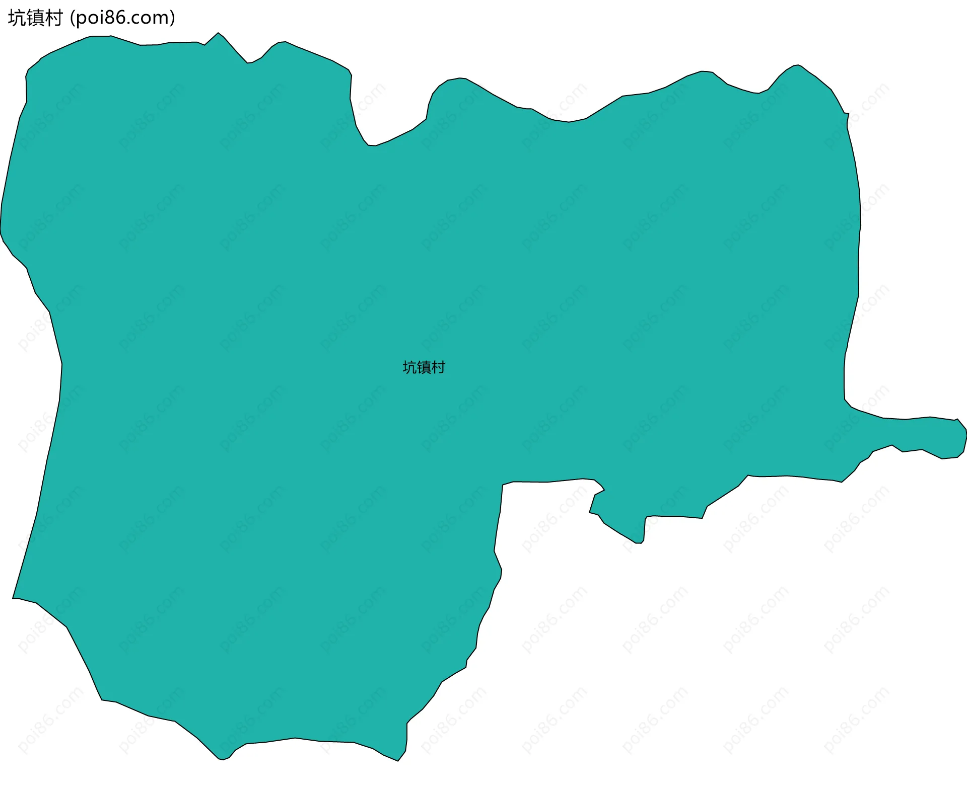 坑镇村边界地图