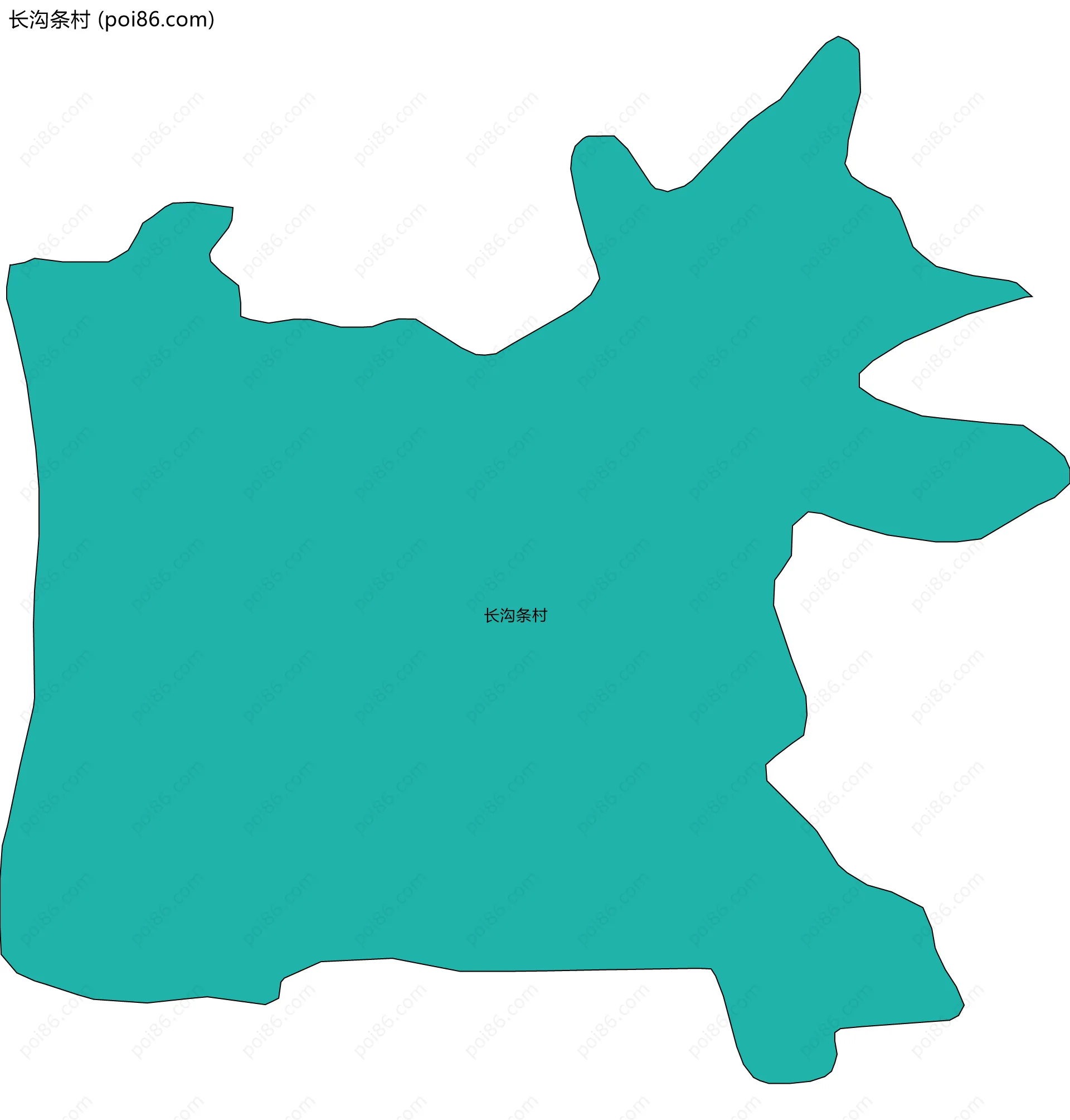 长沟条村边界地图