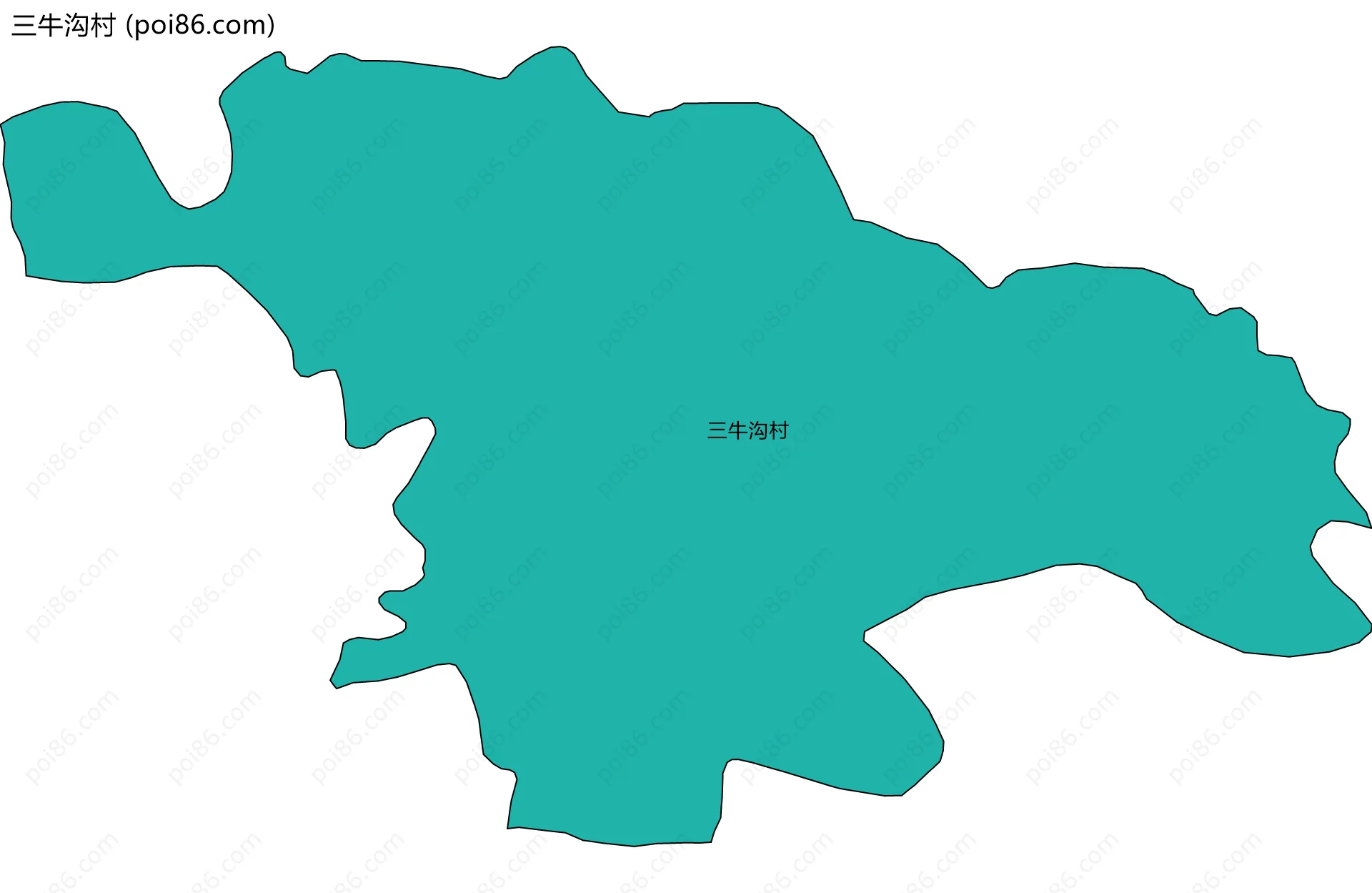 三牛沟村边界地图