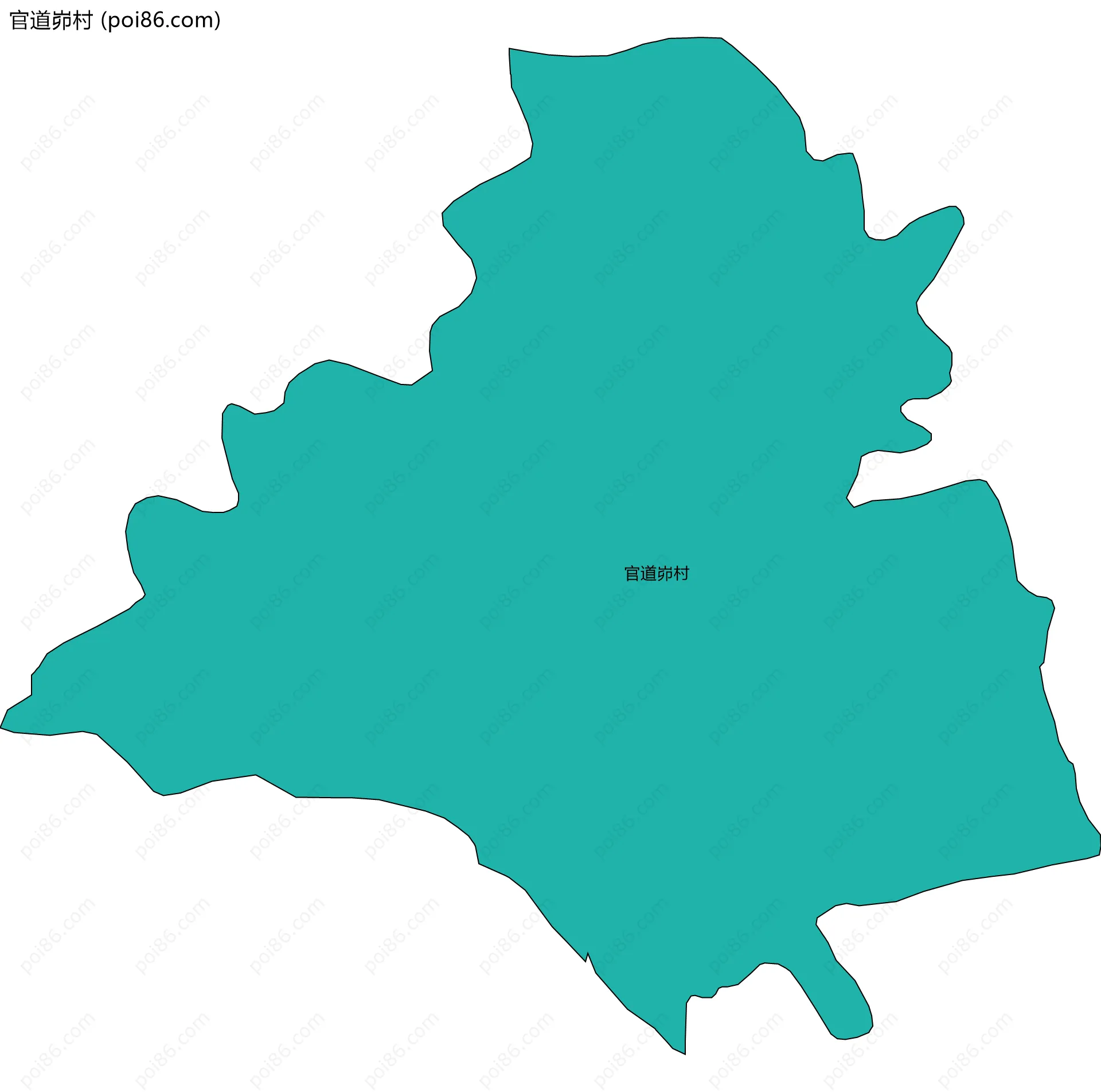 官道峁村边界地图