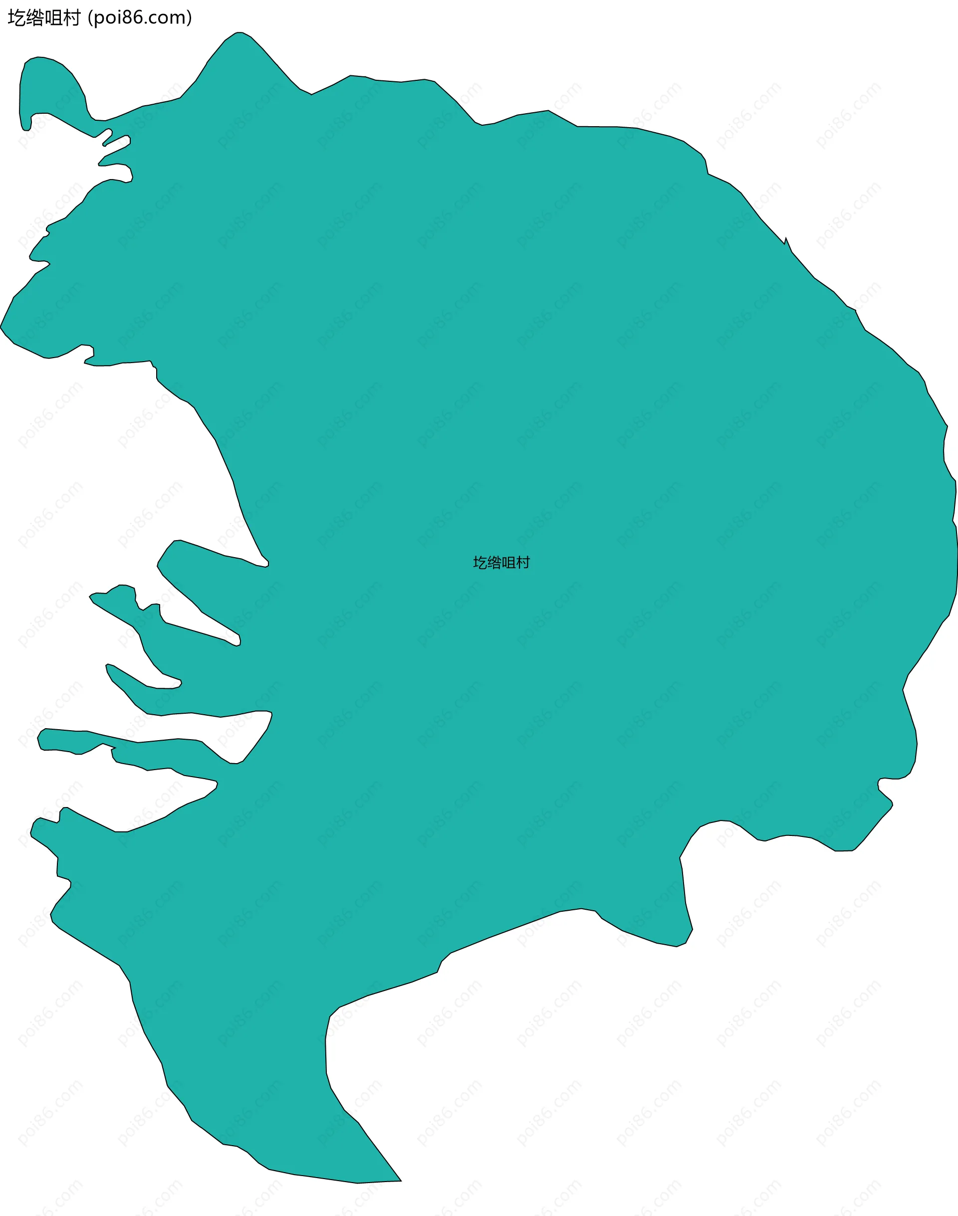 圪绺咀村边界地图