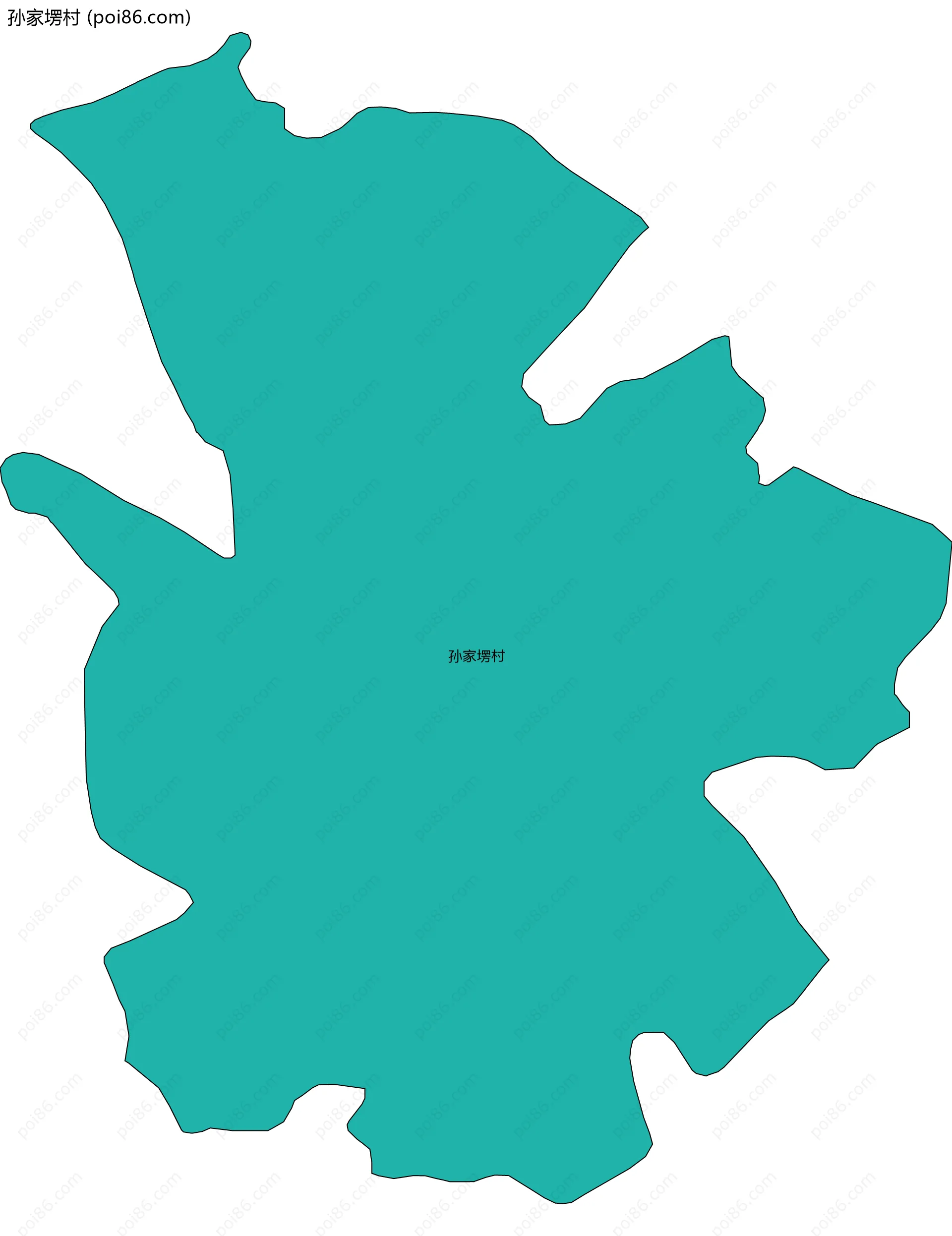 孙家塄村边界地图