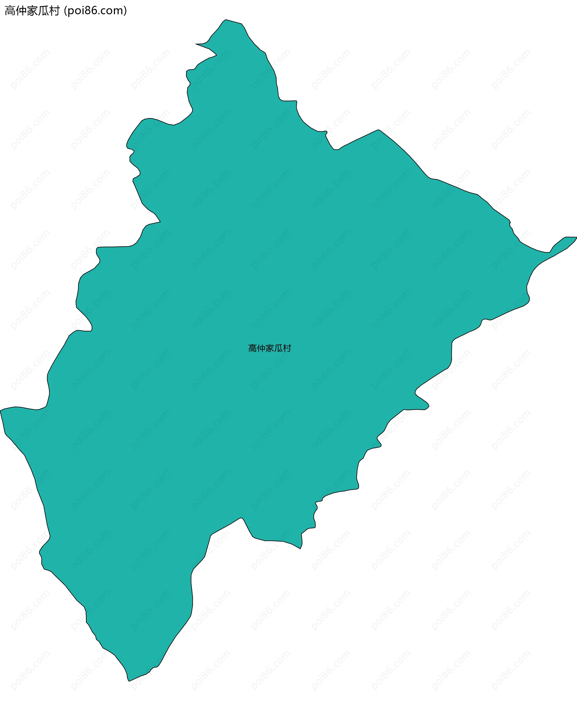 高仲家瓜村边界地图