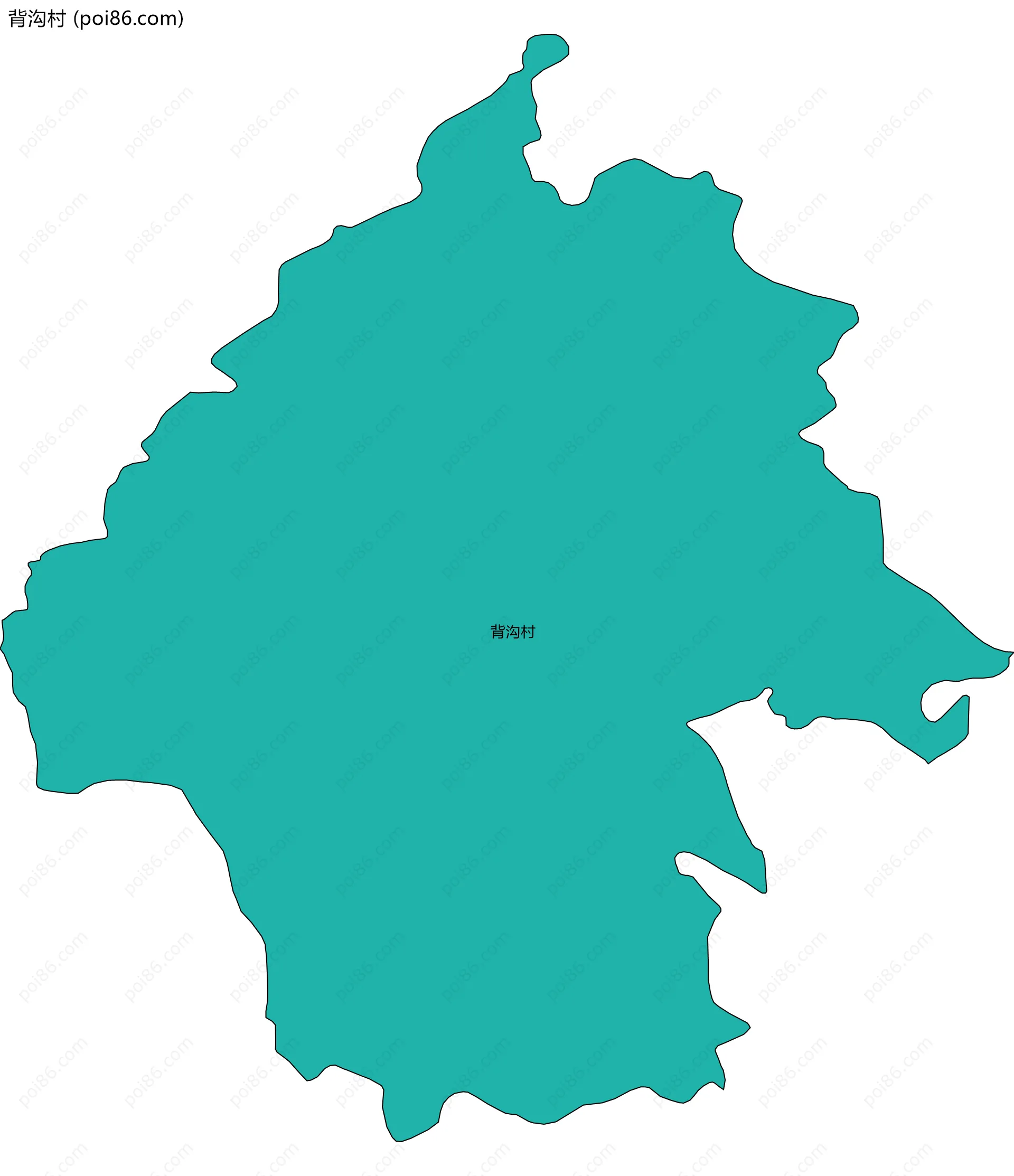 背沟村边界地图