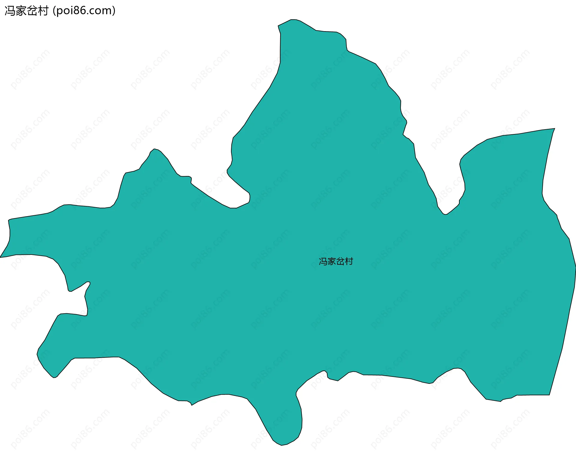 冯家岔村边界地图