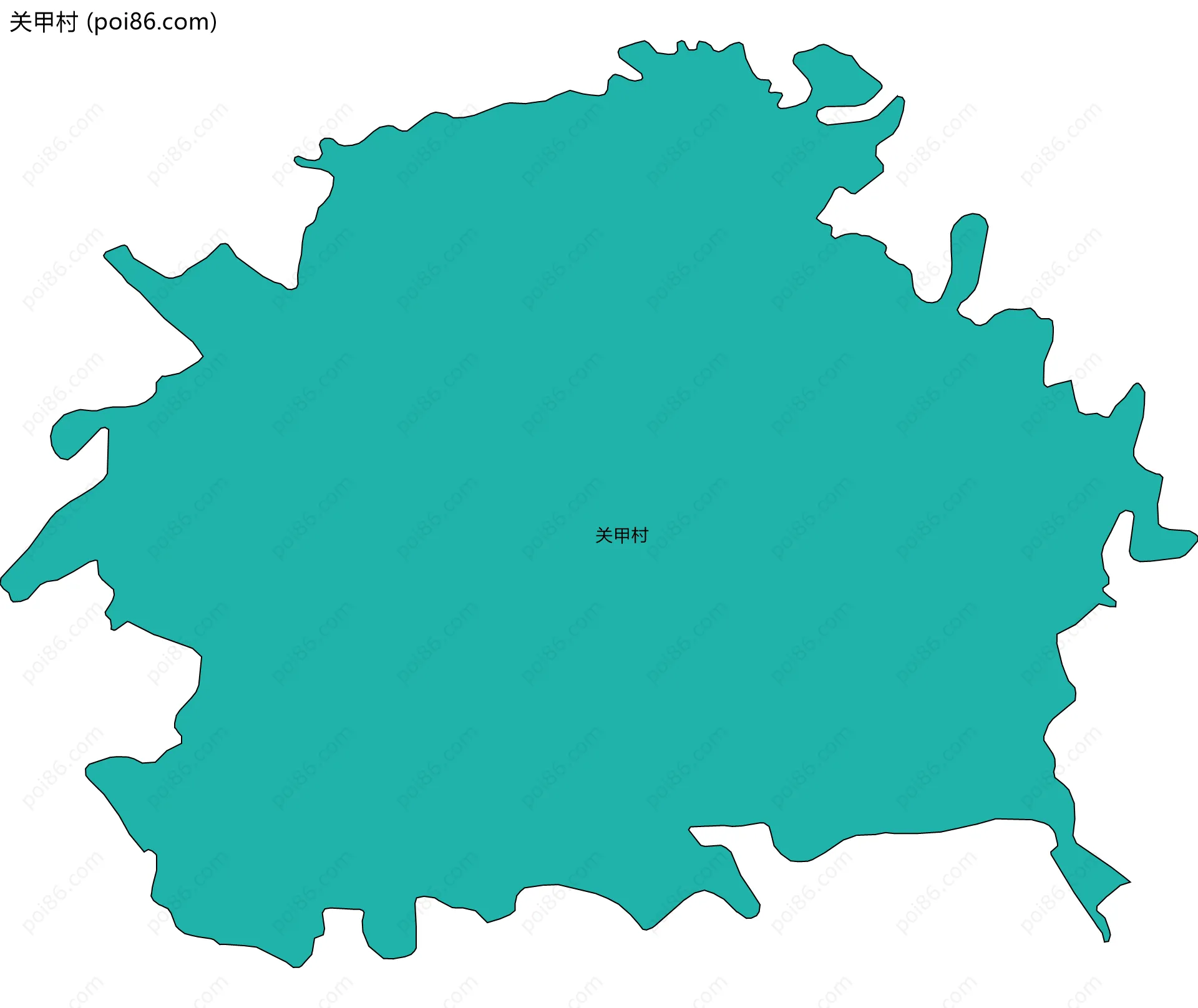 关甲村边界地图