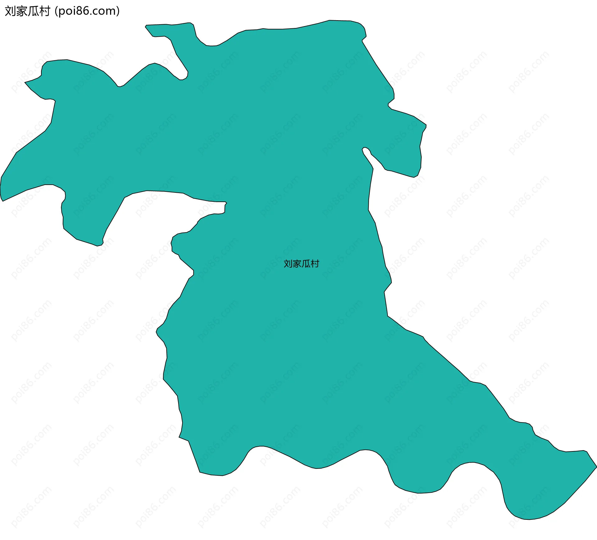 刘家瓜村边界地图