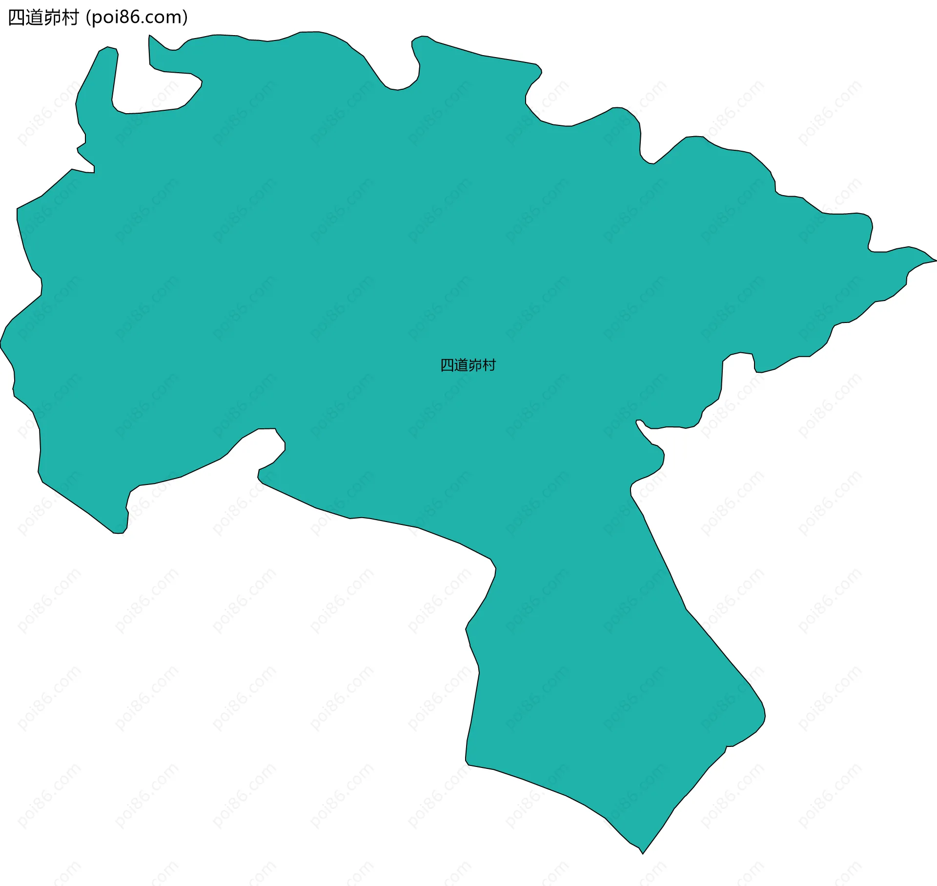 四道峁村边界地图