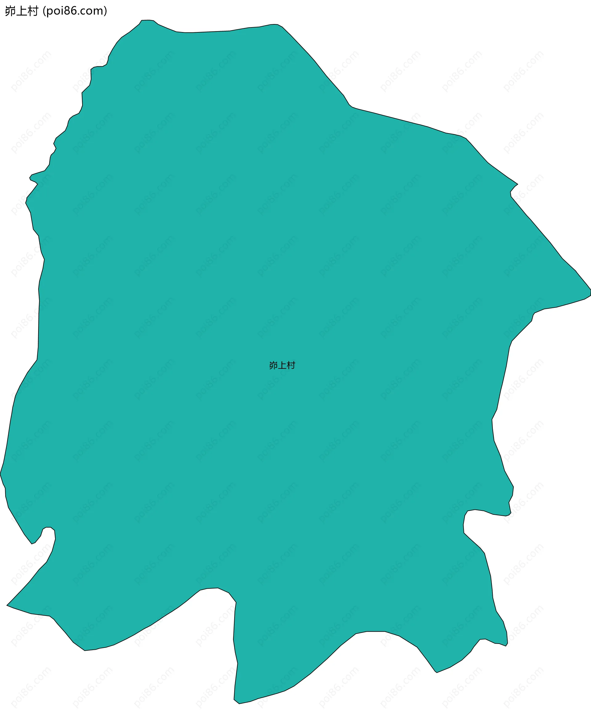 峁上村边界地图